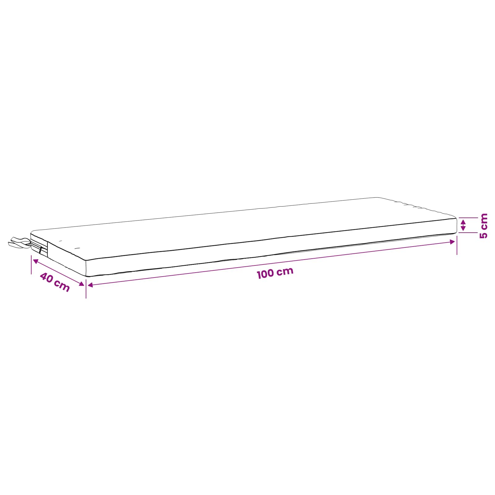 Μαξιλάρι πάγκου SOEST 100% Πολυεστέρας Μπεζ 100 x 40 x 5 εκ - Pakobazaar