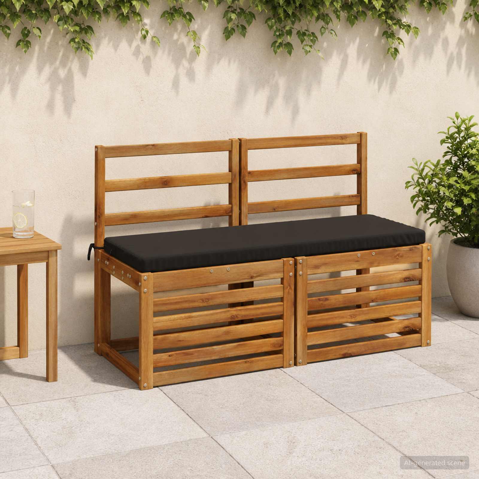 Μαξιλάρι πάγκου SOEST 100% Πολυεστέρας Μαύρο 100 x 40 x 5 εκ