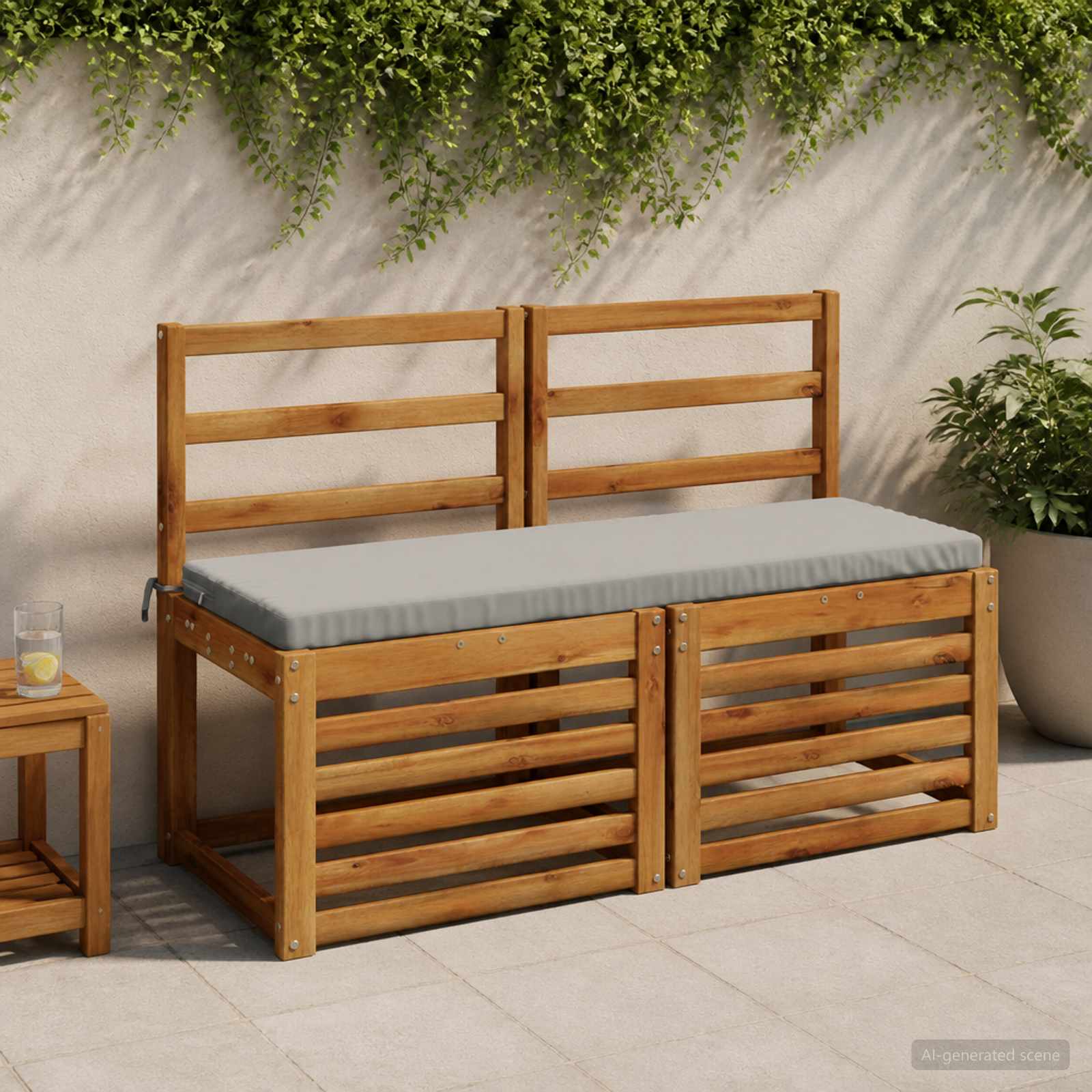 Μαξιλάρι πάγκου SOEST 100% Πολυεστέρας Γκρι 100 x 40 x 5 εκ