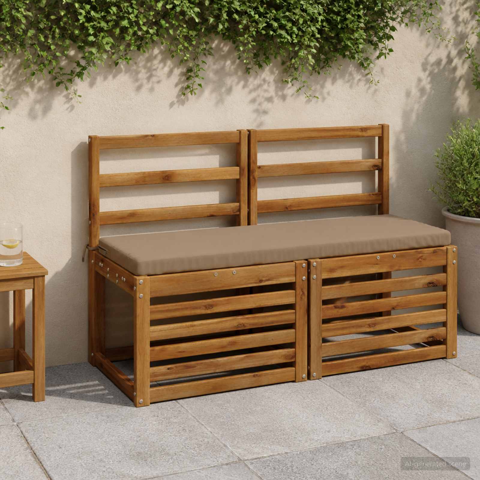 Μαξιλάρι πάγκου SOEST 100% Πολυεστέρας Taupe 120 x 40 x 5 εκ. - Pakobazaar