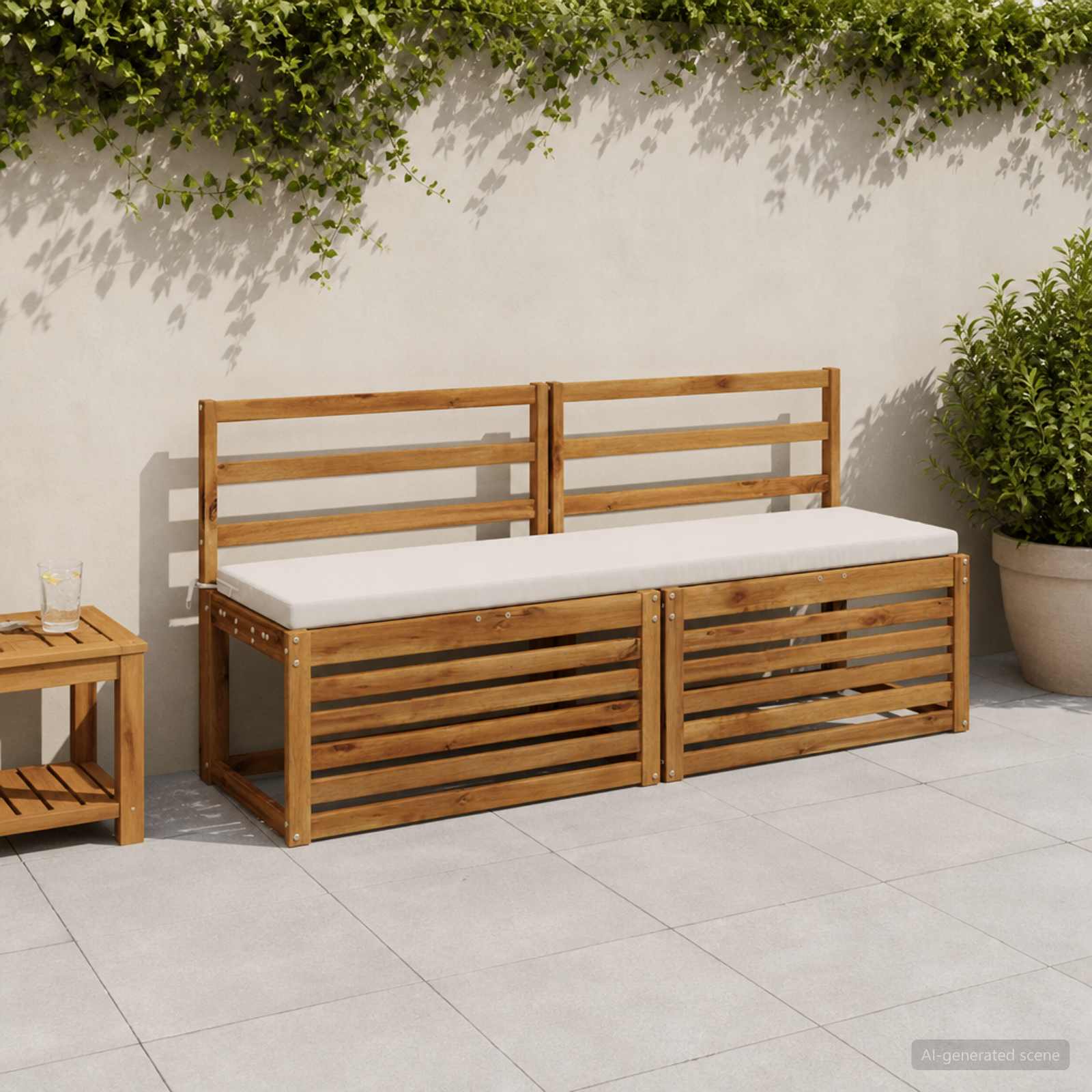 Μαξιλάρι πάγκου SOEST 100% Πολυεστέρας Λευκό 160 x 40 x 5 εκ.