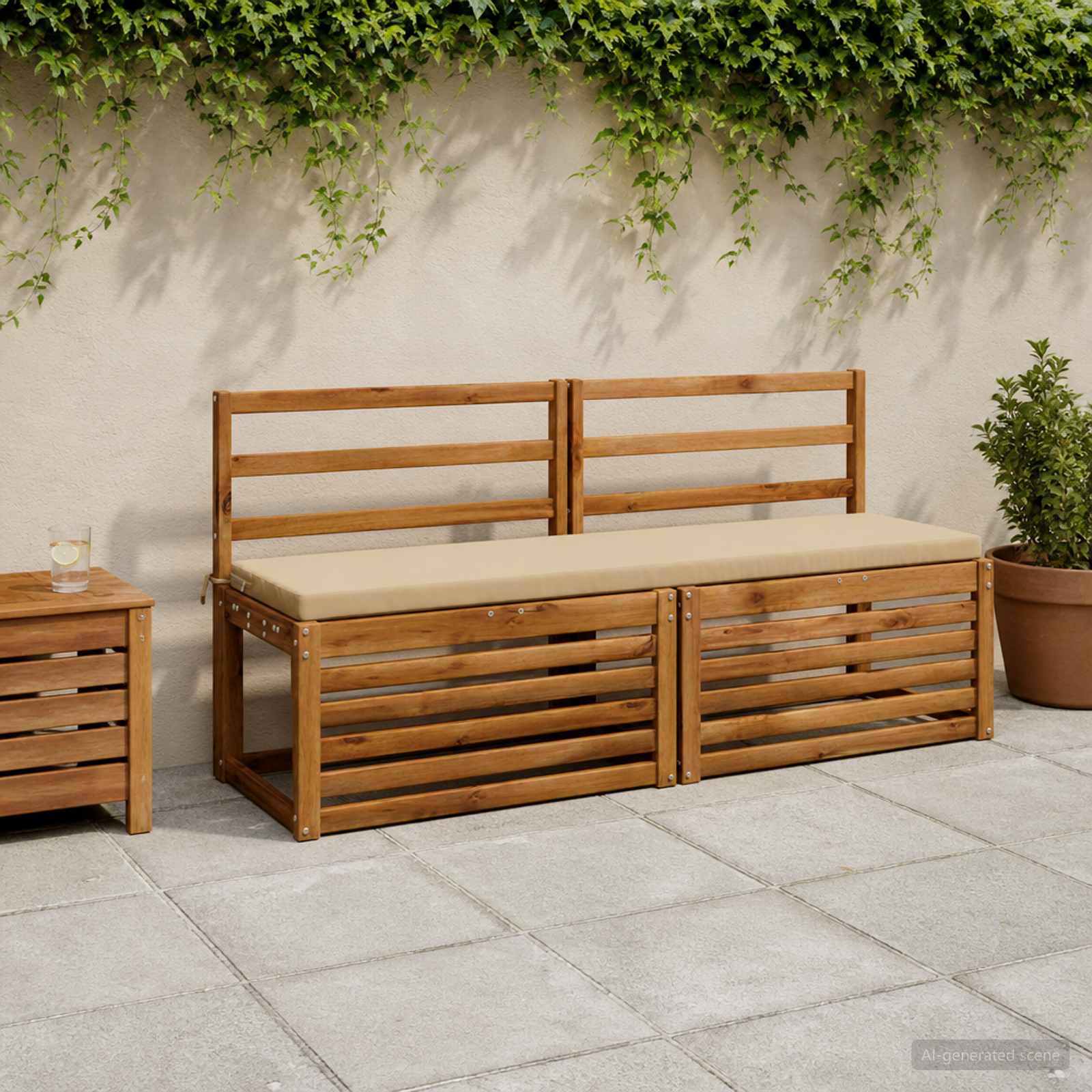Μαξιλάρι πάγκου SOEST 100% Πολυεστέρας Μπεζ 140 x 40 x 5 εκ. - Pakobazaar