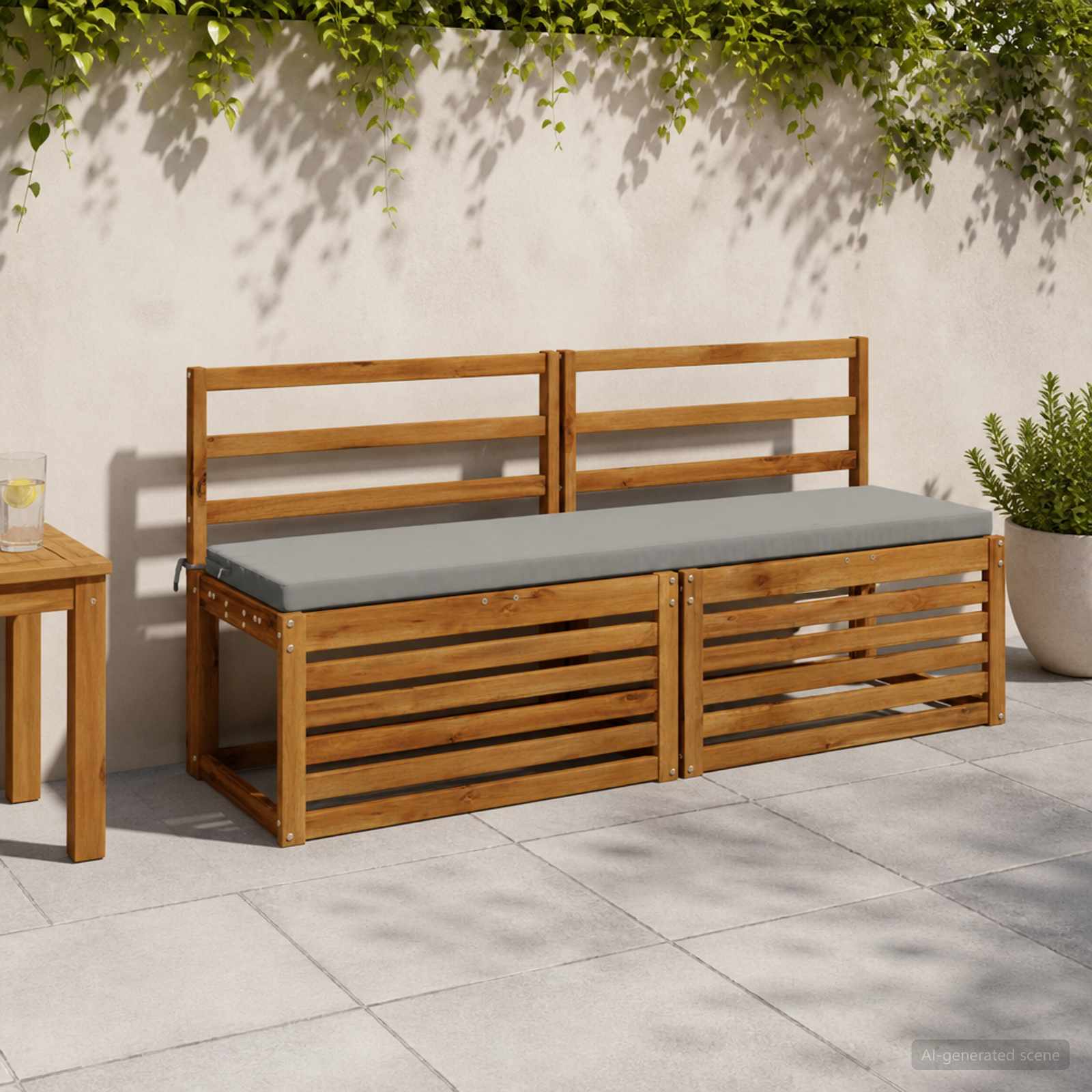 Μαξιλάρι πάγκου SOEST 100% Πολυεστέρας Γκρι 150 x 40 x 5 εκ
