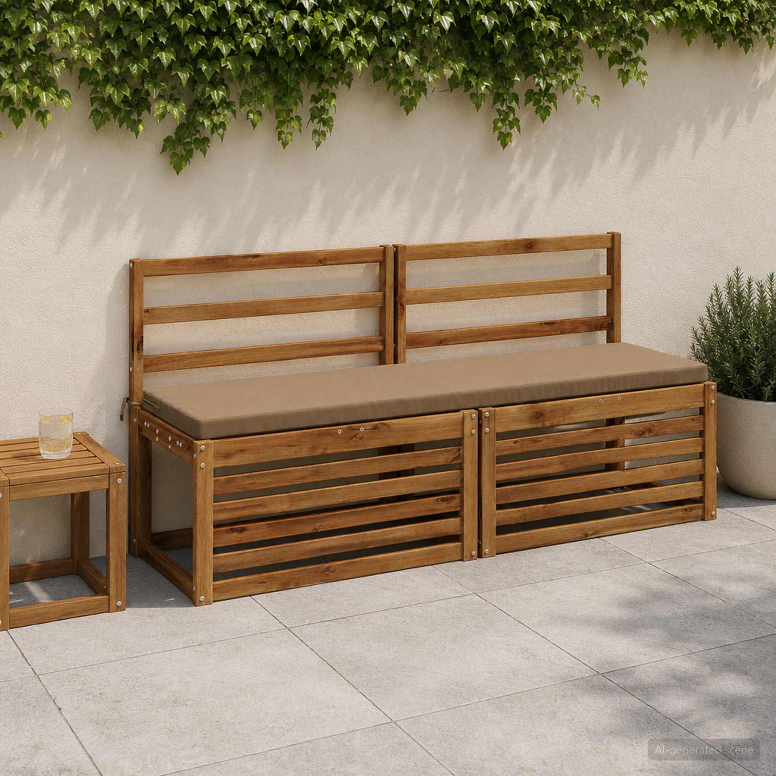 Μαξιλάρι πάγκου SOEST 100% Πολυεστέρας Taupe 140 x 40 x 5 εκ.
