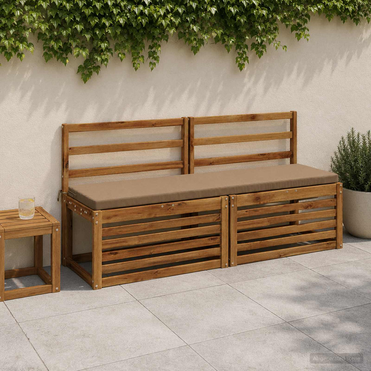 Μαξιλάρι πάγκου SOEST 100% Πολυεστέρας Taupe 160 x 40 x 5 εκ. - Pakobazaar