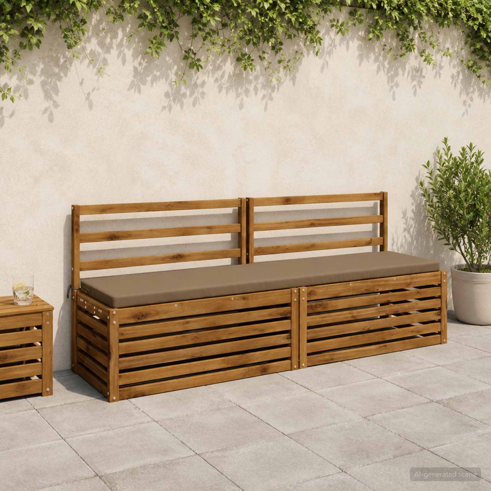 Μαξιλάρι πάγκου SOEST 100% Πολυεστέρας Taupe 170 x 40 x 5 εκ - Pakobazaar