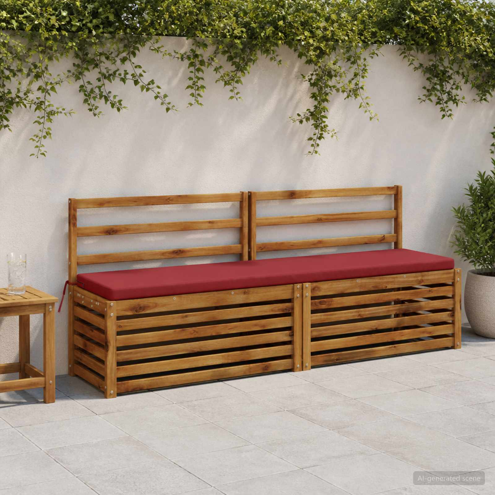 Μαξιλάρι πάγκου SOEST 100% Πολυεστέρας Κόκκινο 180 x 40 x 5 εκ. - Pakobazaar