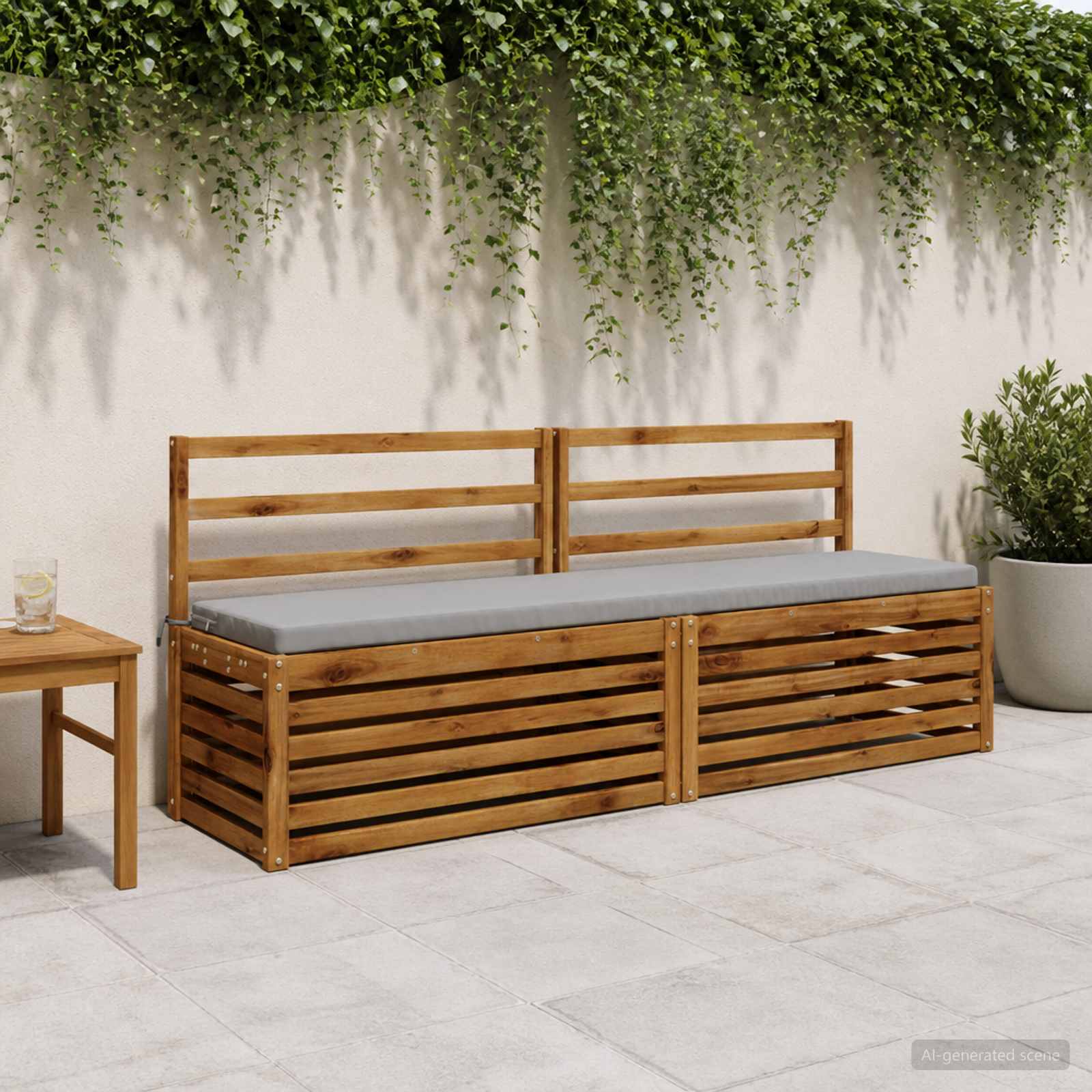 Μαξιλάρια Πάγκου 2 Τεμαχίων SOEST 2 τμχ. 100% Πολυεστέρας Γκρι - Pakobazaar