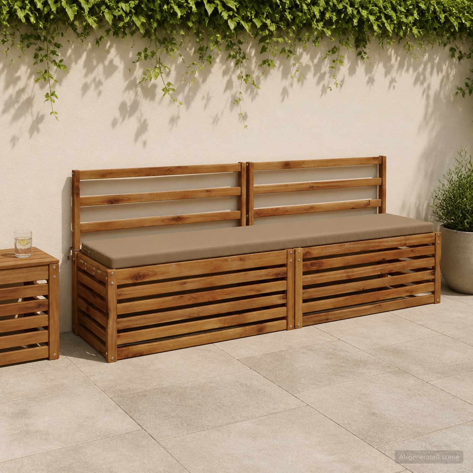 Μαξιλάρι πάγκου SOEST 100% Πολυεστέρας Taupe 170 x 40 x 5 εκ