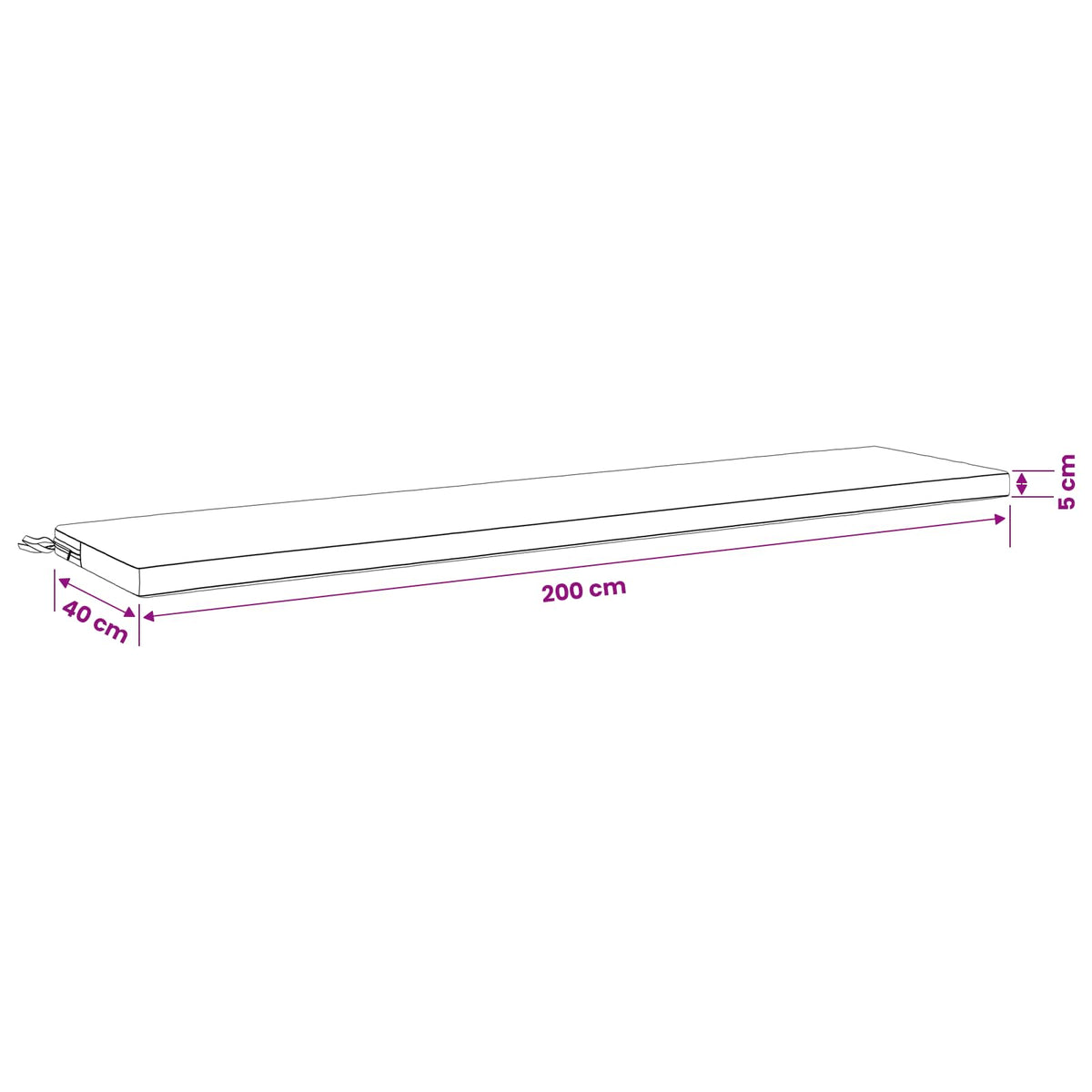 Μαξιλάρι πάγκου SOEST 100% Πολυεστέρας Taupe 200 x 40 x 5 εκ. - Pakobazaar