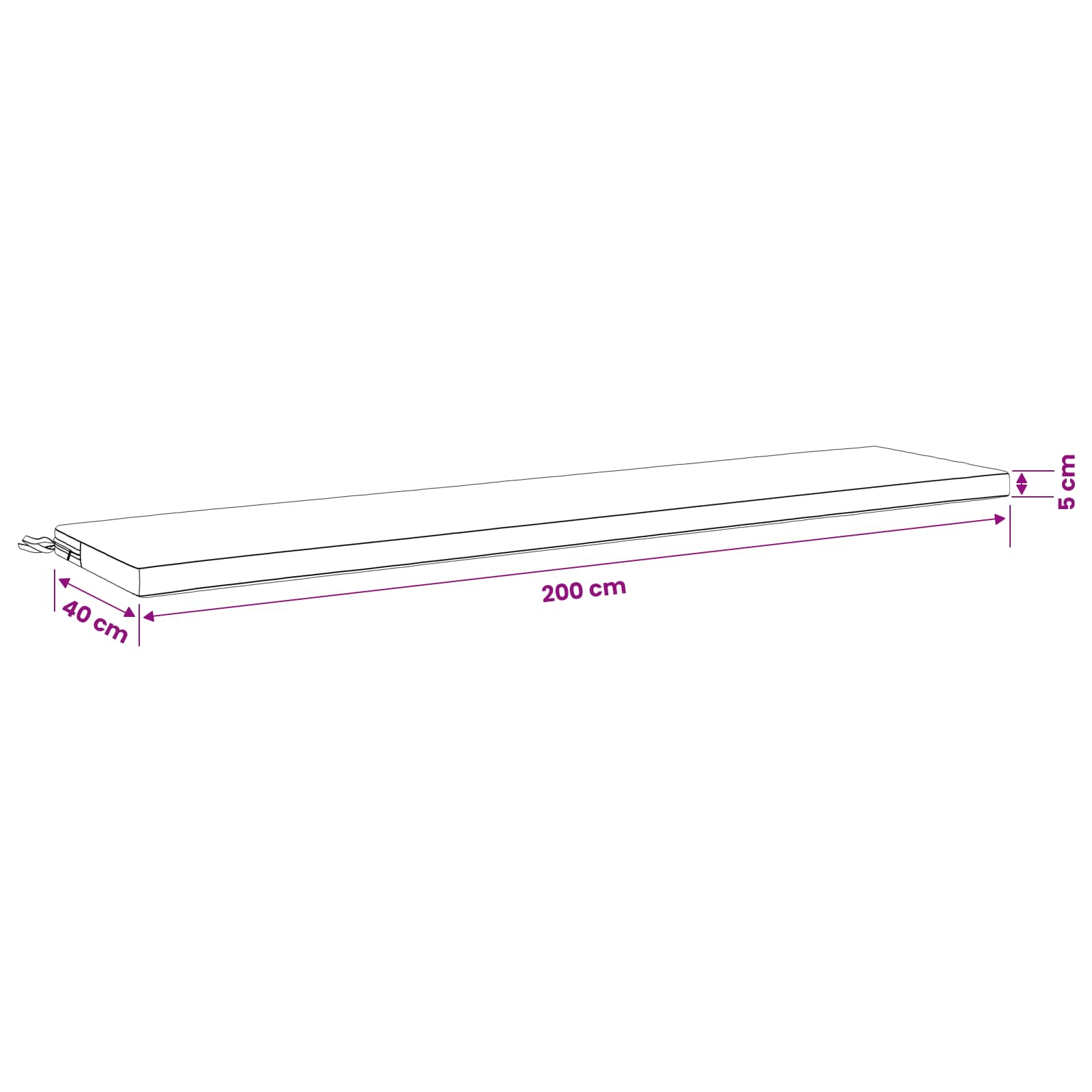 Μαξιλάρι πάγκου SOEST 100% Πολυεστέρας Σκούρο Μπλε - Pakobazaar