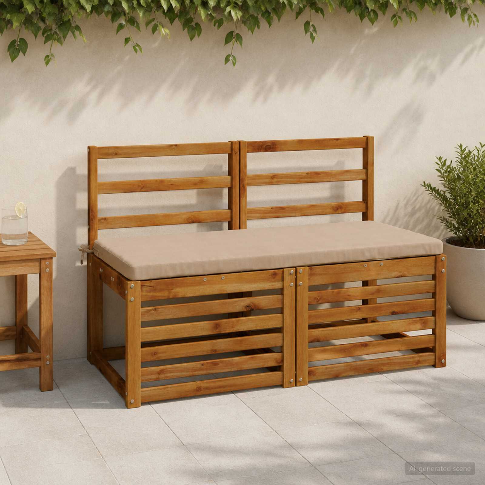 Μαξιλάρι πάγκου SOEST 100% Πολυεστέρας Άμμος 120 x 50 x 5 εκ. - Pakobazaar