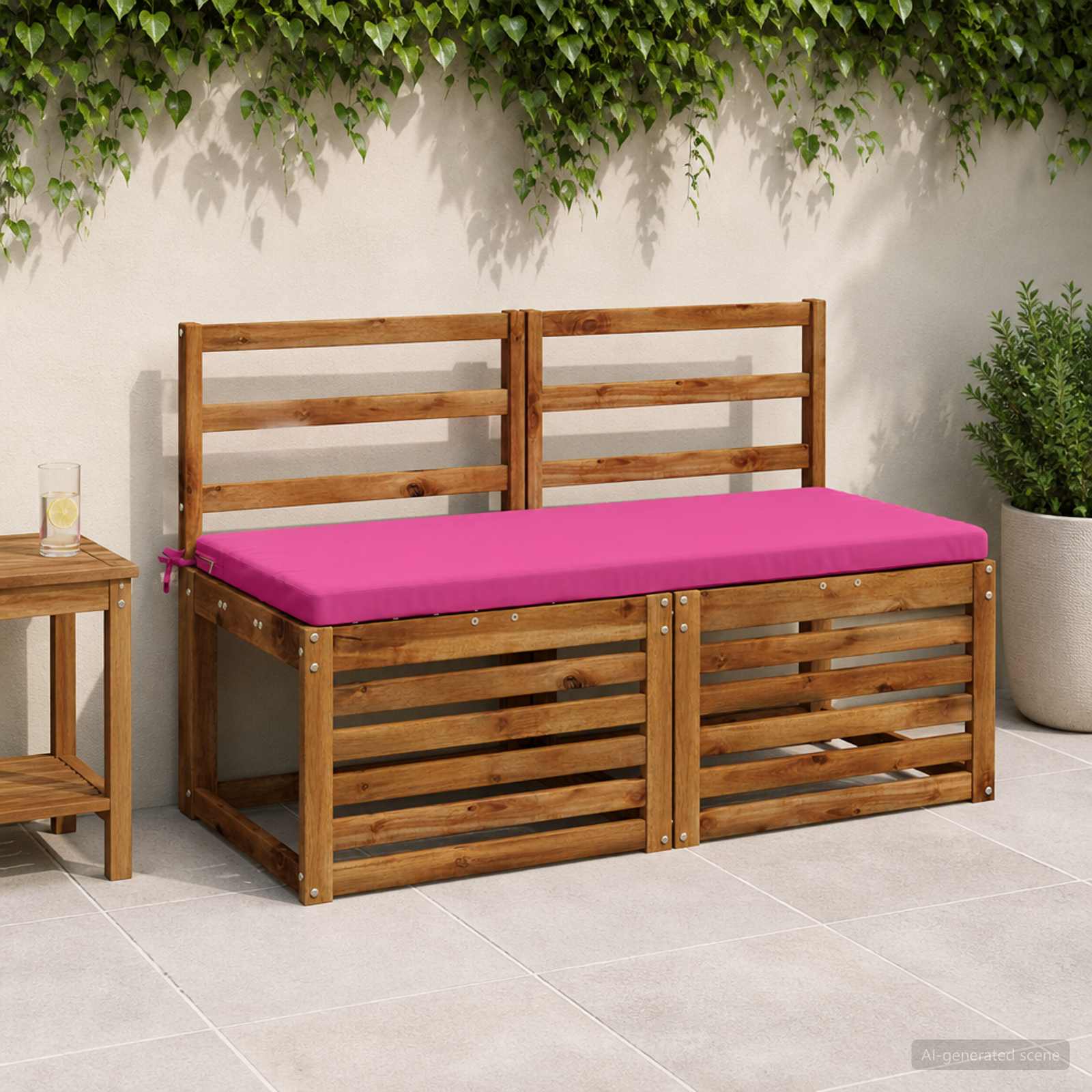 Μαξιλάρι πάγκου SOEST 100% Πολυεστέρας Ροζ 120 x 50 x 5 εκ. - Pakobazaar