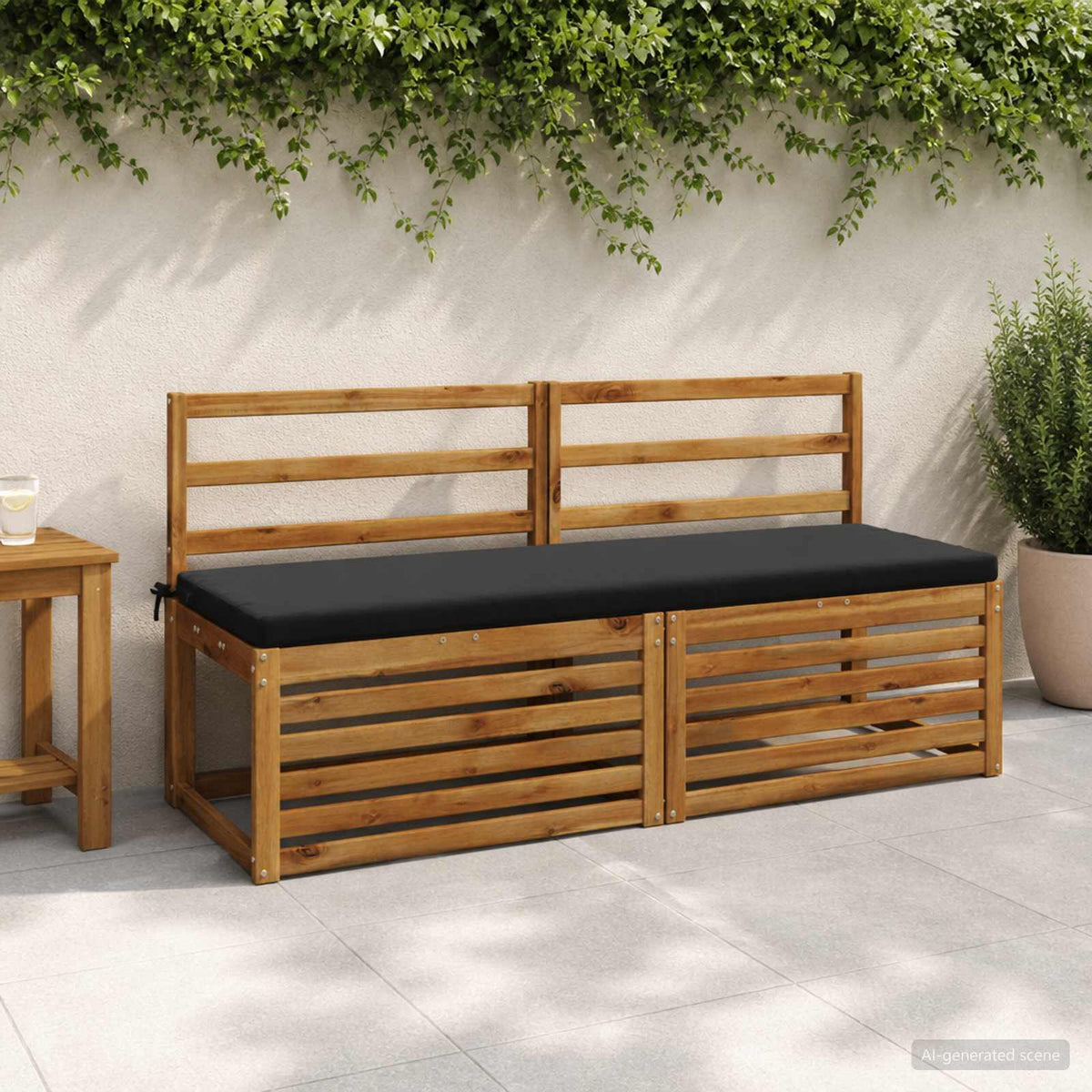 Μαξιλάρι πάγκου SOEST 100% Πολυεστέρας Μαύρο 140 x 50 x 5 εκ. - Pakobazaar