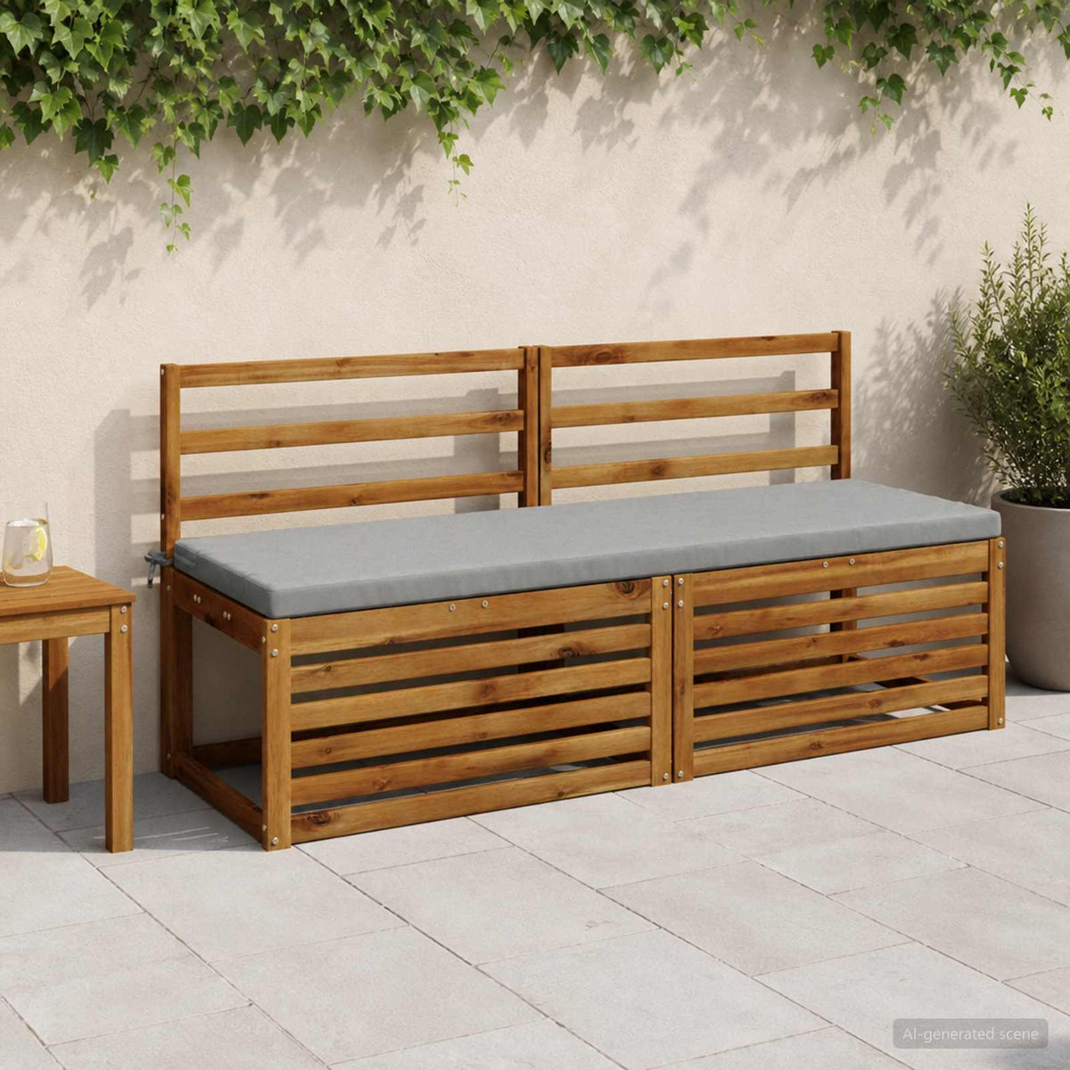 Μαξιλάρι πάγκου SOEST 100% Πολυεστέρας Γκρι 140 x 50 x 5 εκ.
