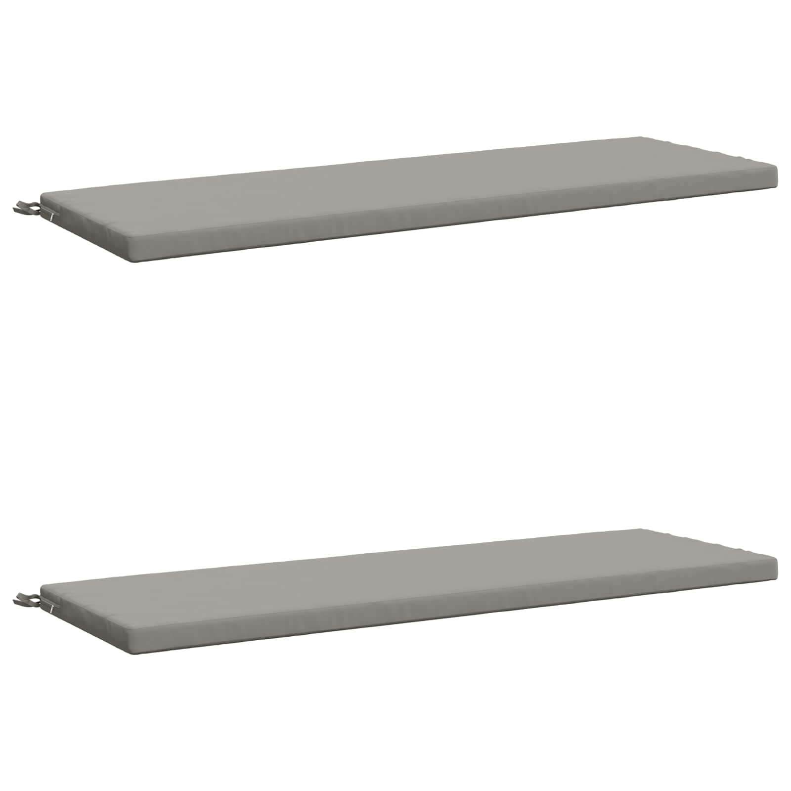 Μαξιλάρια Πάγκου 2 Τεμαχίων SOEST 2 τμχ. 100% Πολυεστέρας Γκρι - Pakobazaar