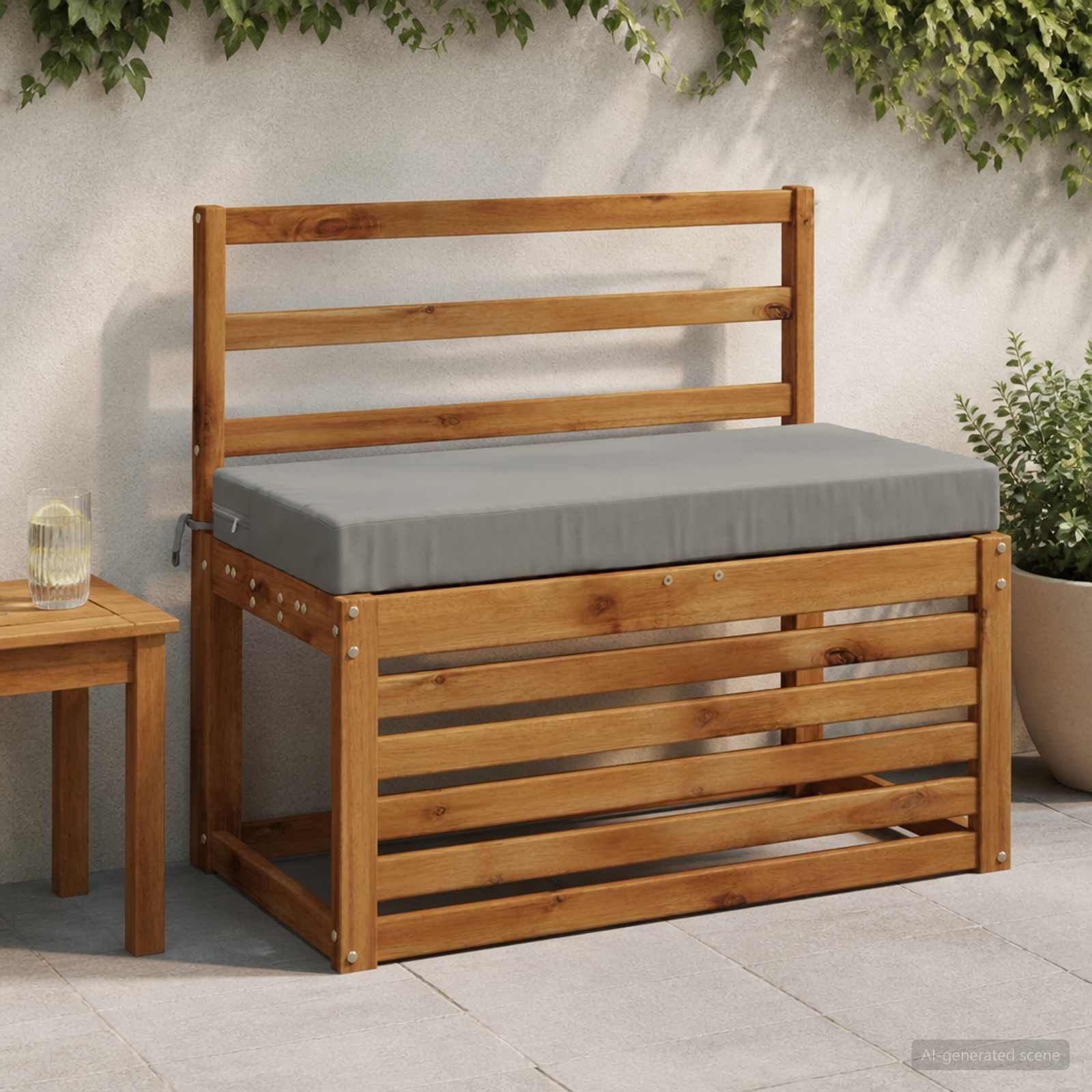 Μαξιλάρι πάγκου SOEST 100% Πολυεστέρας Γκρι 60 x 40 x 8 εκ.