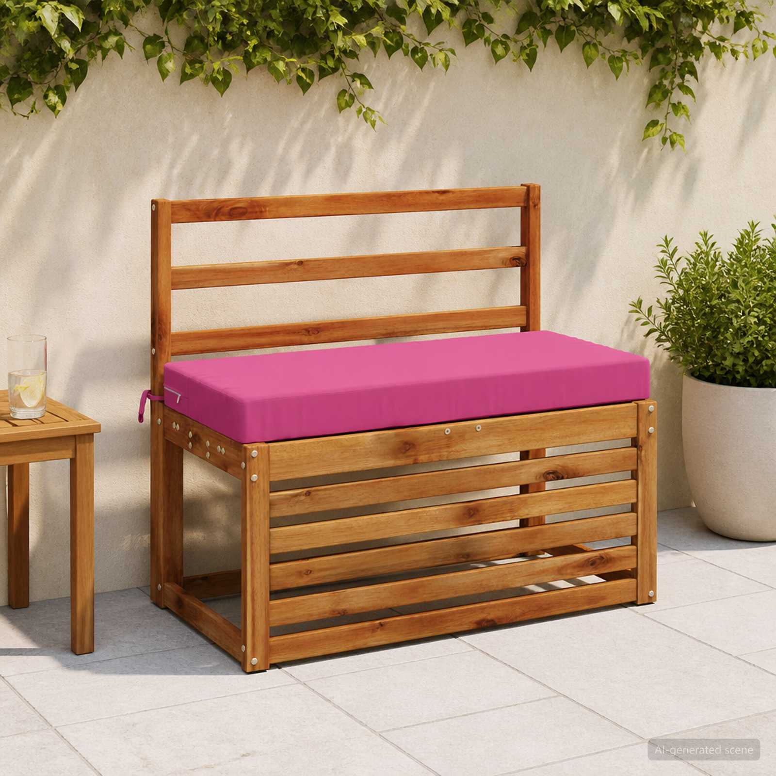 Μαξιλάρι πάγκου SOEST 100% Πολυεστέρας Ροζ 80 x 40 x 8 cm