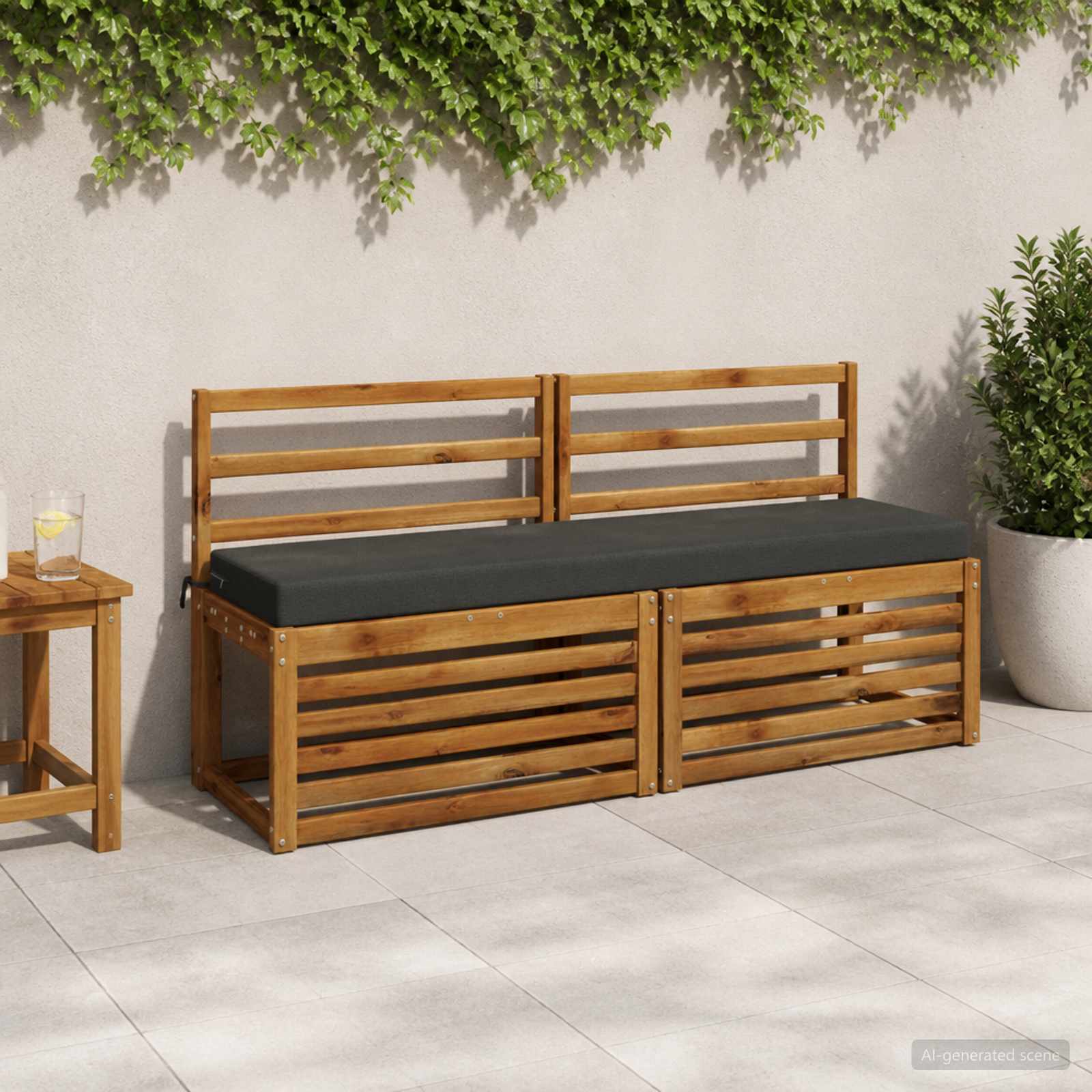 Μαξιλάρι πάγκου SOEST 100% Πολυεστέρας Ανθρακί 140 x 40 x 8 εκ.
