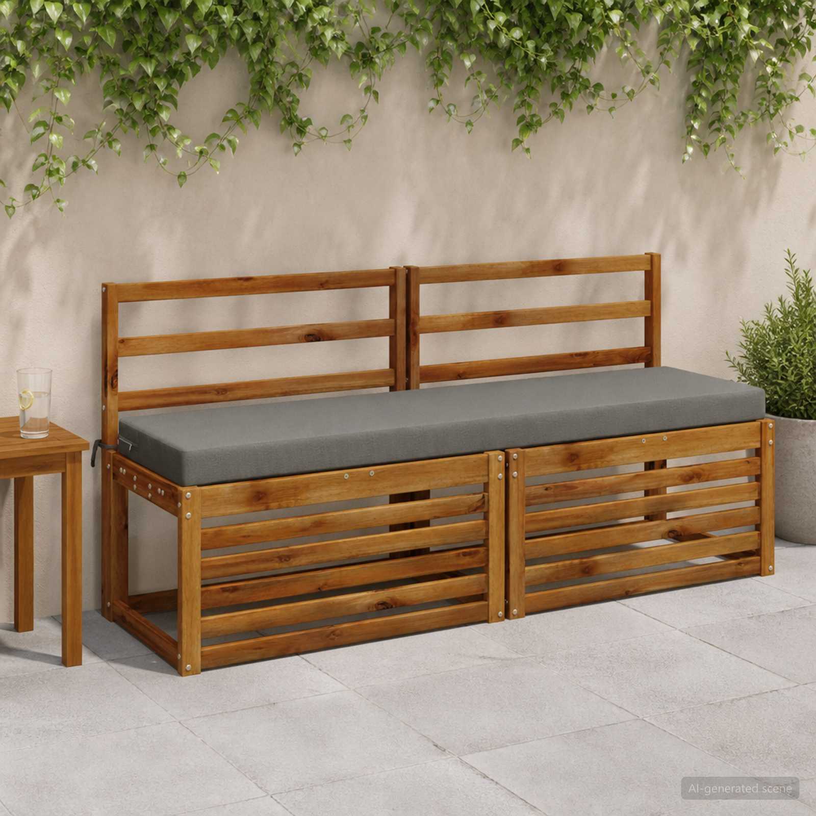 Μαξιλάρι πάγκου SOEST 100% Πολυεστέρας Γκρι 160 x 40 x 8 εκ - Pakobazaar