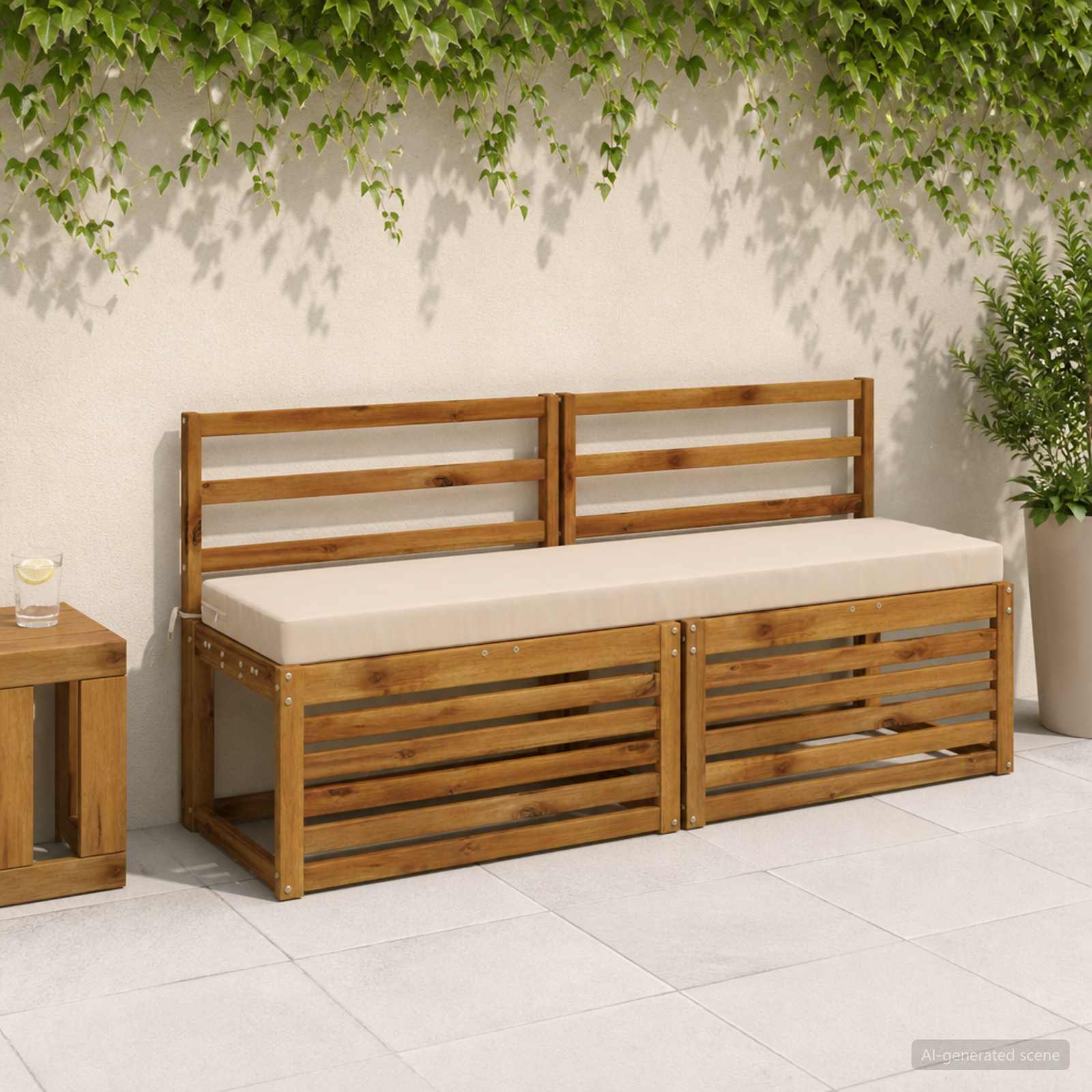 Μαξιλάρι πάγκου SOEST 100% Πολυεστέρας Κρεμ 150 x 40 x 8 εκ.