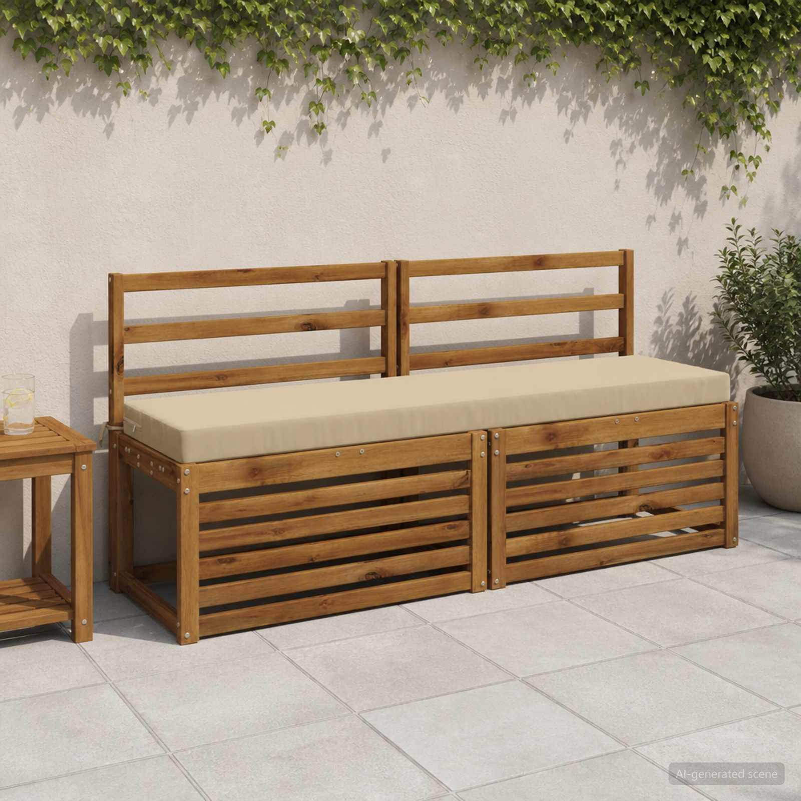Μαξιλάρι πάγκου SOEST 100% Πολυεστέρας Μπεζ 140 x 40 x 8 εκ. - Pakobazaar