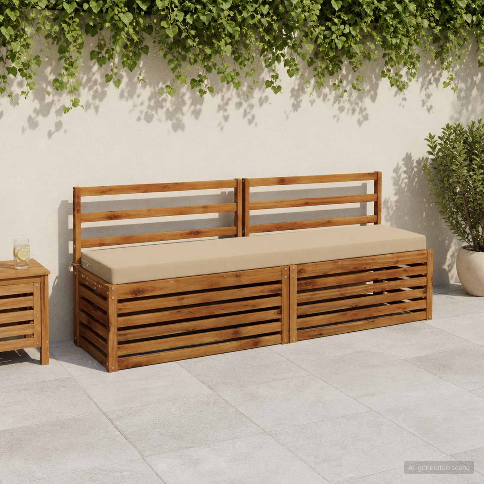 Μαξιλάρι πάγκου SOEST 100% Πολυεστέρας Μπεζ 180 x 40 x 8 εκ. - Pakobazaar