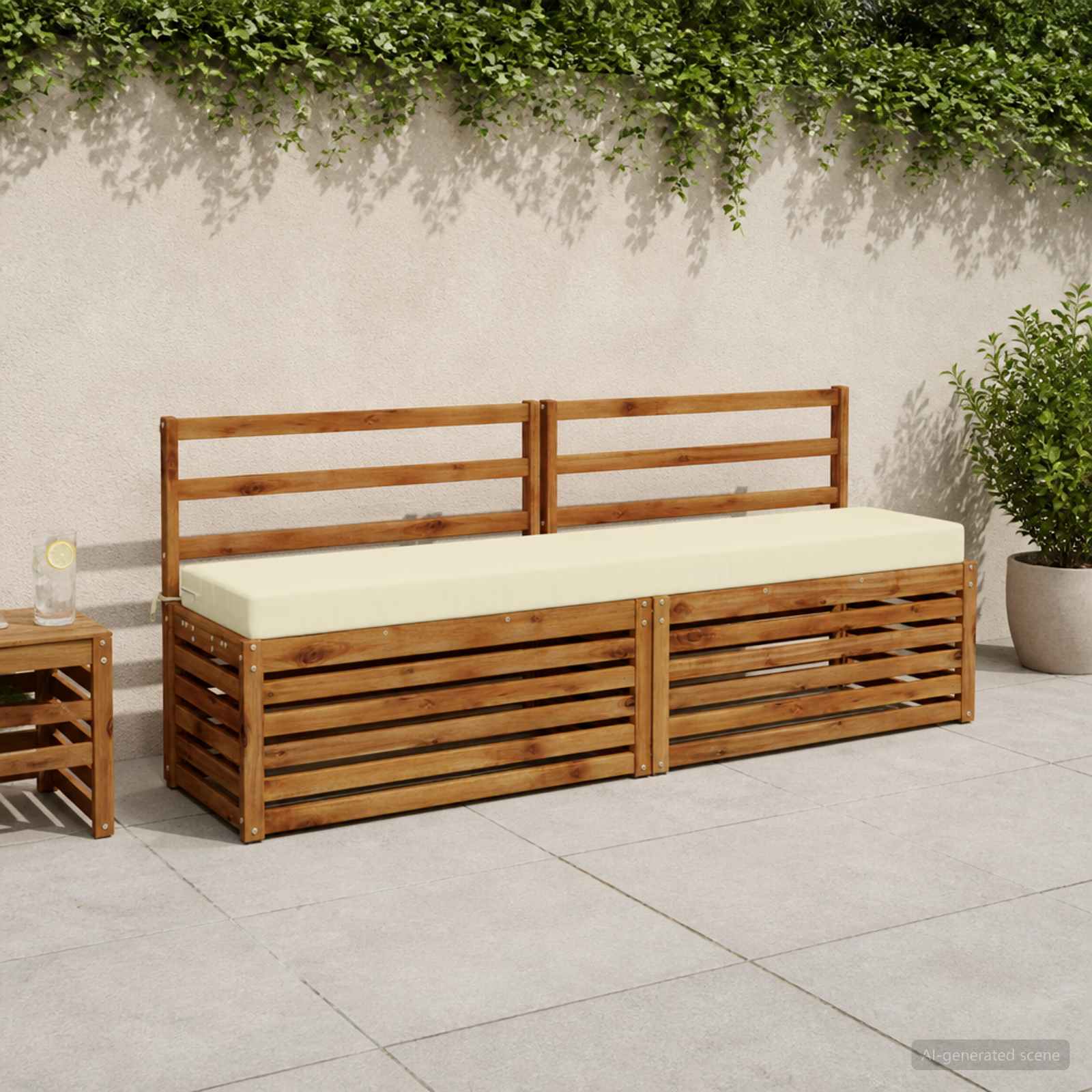 Μαξιλάρι πάγκου SOEST 100% Πολυεστέρας Κρεμ 170 x 40 x 8 εκ