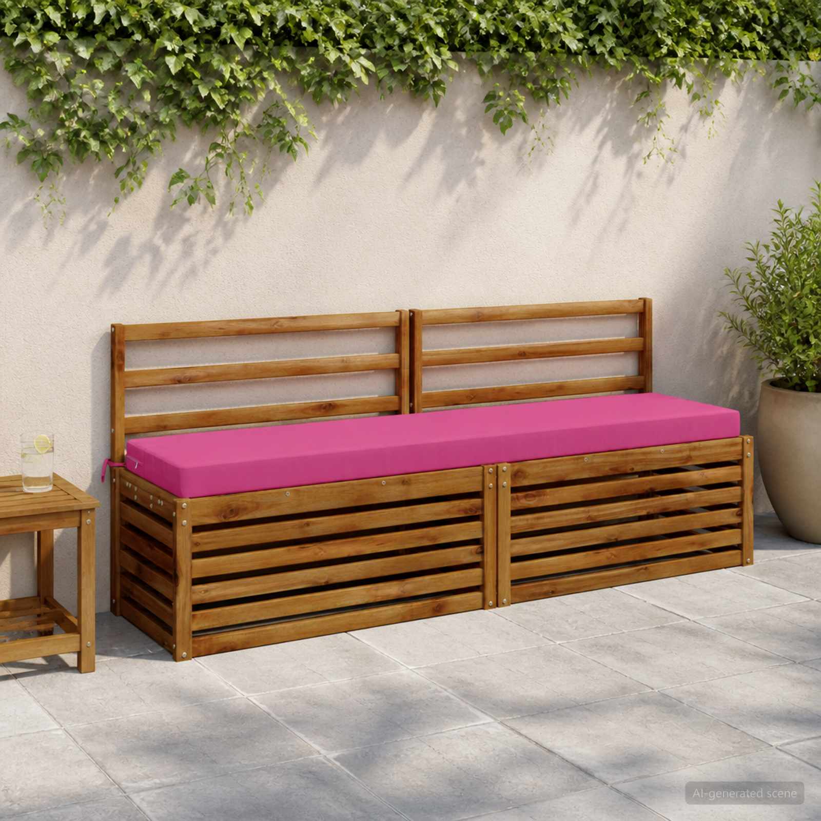 Μαξιλάρι πάγκου SOEST 100% Πολυεστέρας Ροζ 180 x 40 x 8 εκ. - Pakobazaar