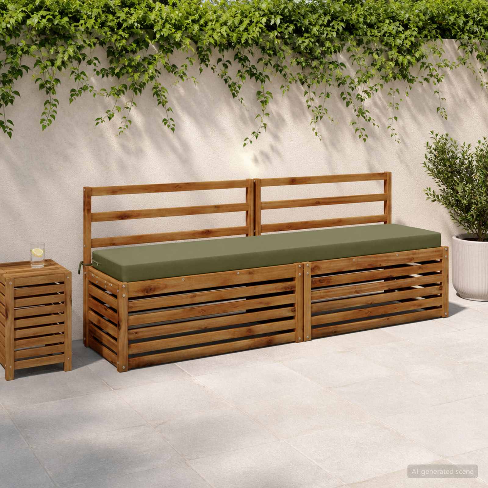 Μαξιλάρι πάγκου SOEST 100% Πολυεστέρας Λαδί 200 x 40 x 8 εκ. - Pakobazaar