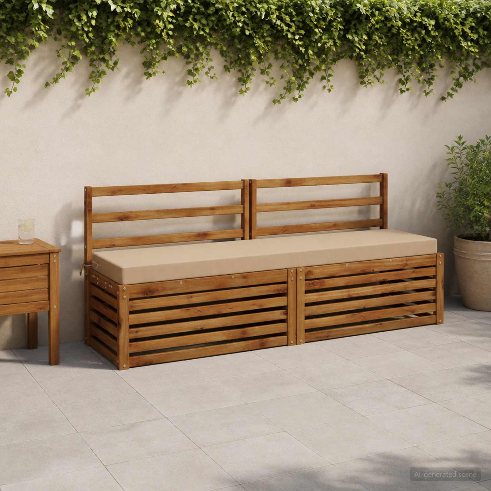 Μαξιλάρι πάγκου SOEST 100% Πολυεστέρας Άμμος 200 x 40 x 8 εκ. - Pakobazaar