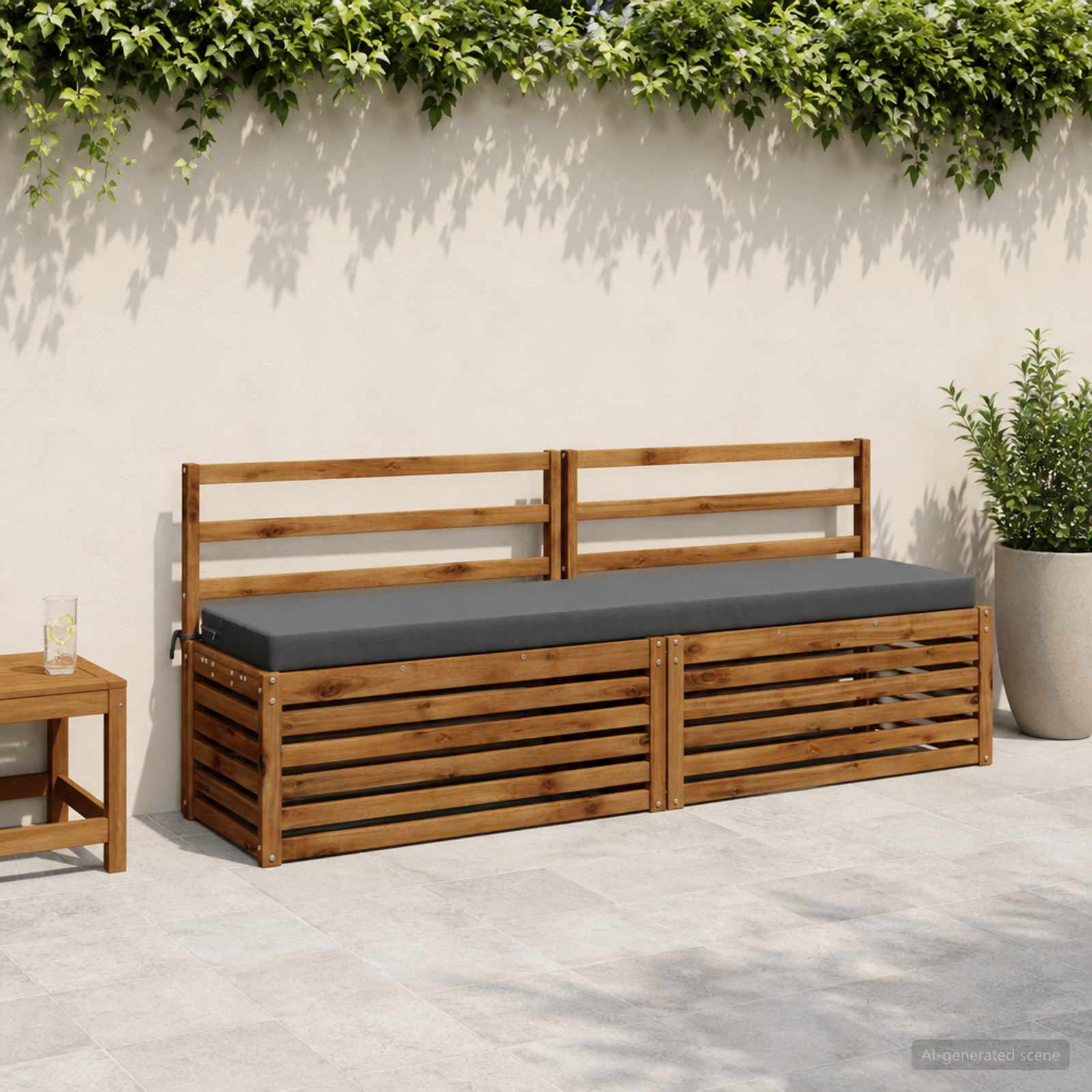 Μαξιλάρια Πάγκου 2 Τεμαχίων SOEST 2 τμχ. 100% Πολυεστέρας Γκρι - Pakobazaar