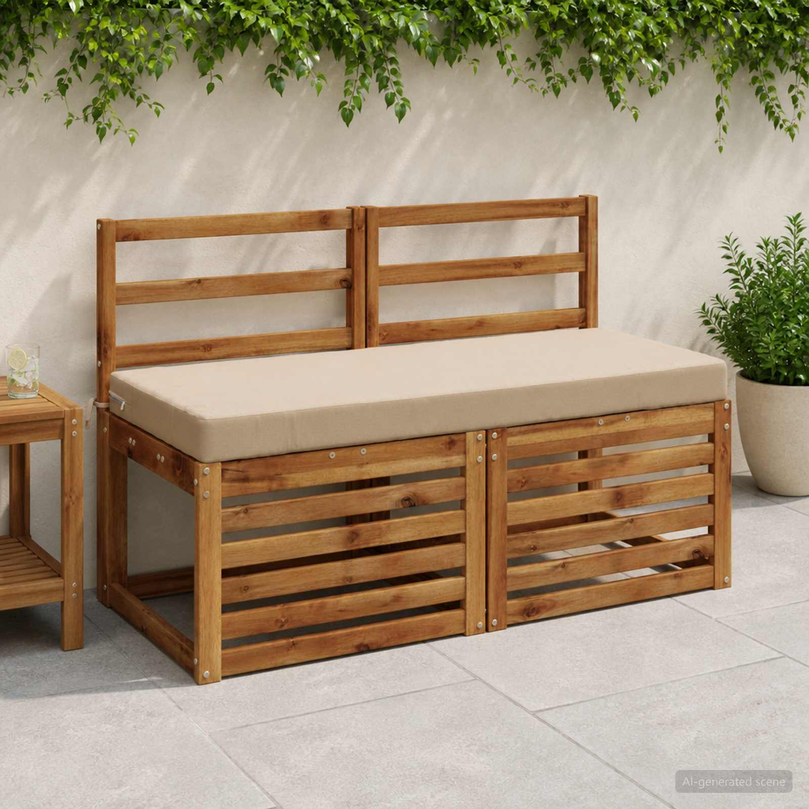 Μαξιλάρι πάγκου SOEST 100% Πολυεστέρας Άμμος 120 x 50 x 8 εκ. - Pakobazaar