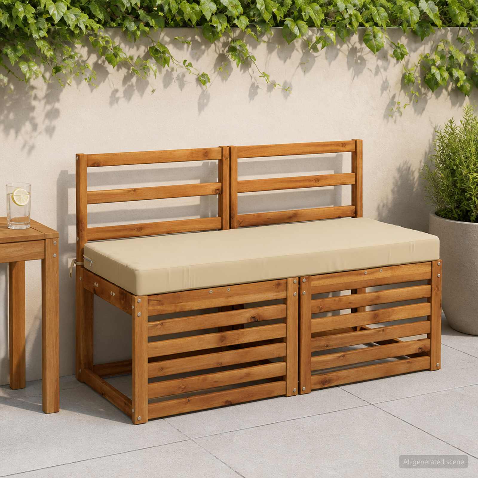 Μαξιλάρι πάγκου SOEST 100% Πολυεστέρας Μπεζ 120 x 50 x 8 εκ.