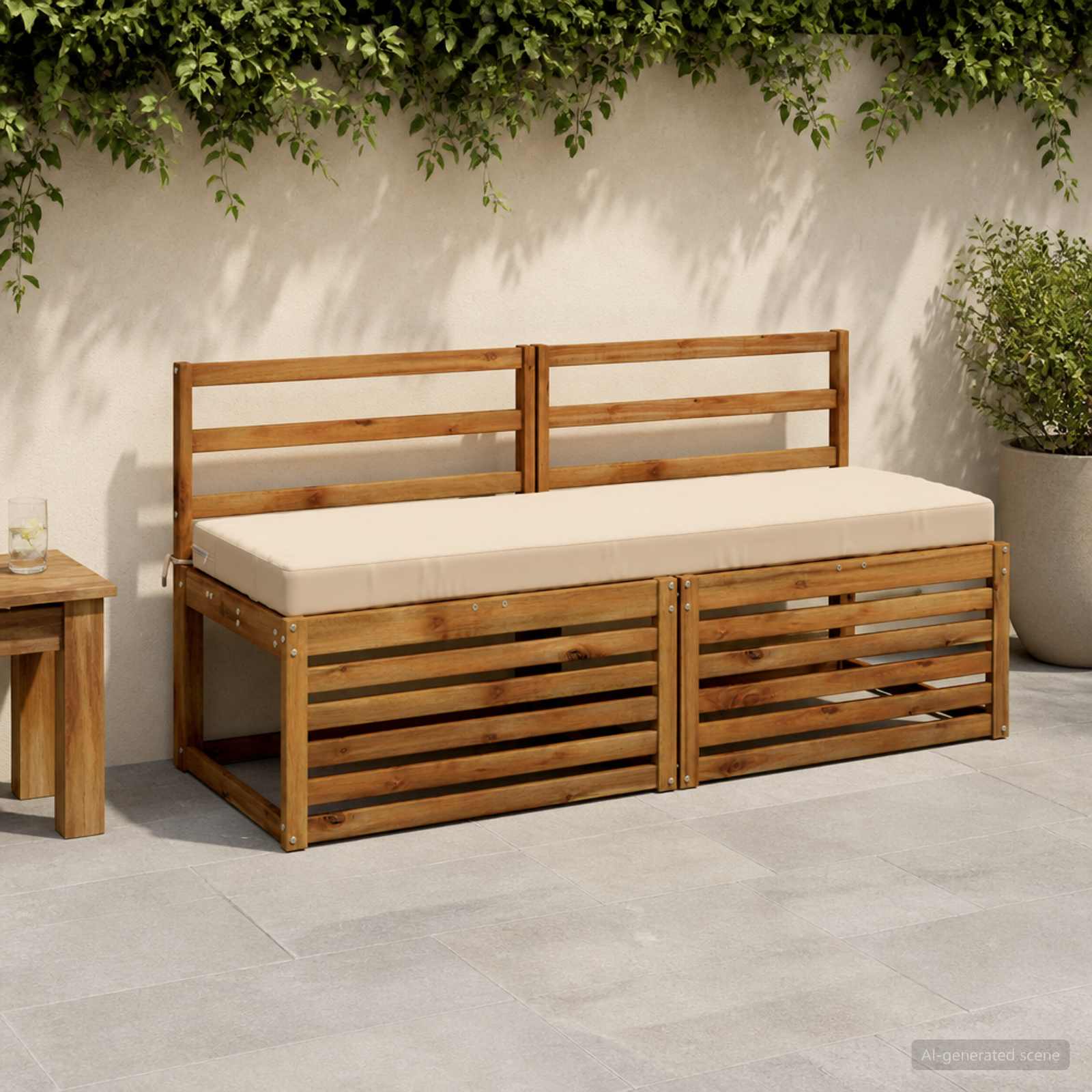 Μαξιλάρι πάγκου SOEST 100% Πολυεστέρας Κρεμ 150 x 50 x 8 εκ