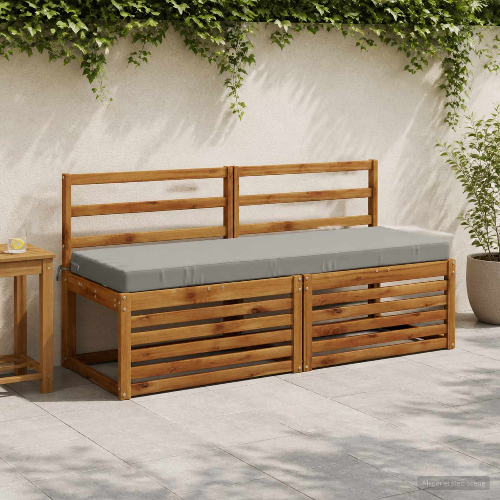 Μαξιλάρι πάγκου SOEST 100% Πολυεστέρας Γκρι 150 x 50 x 8 εκ - Pakobazaar