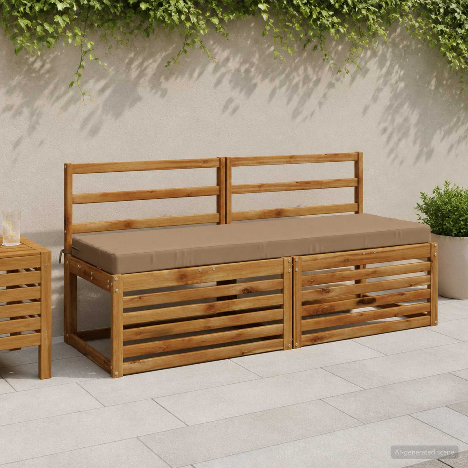 Μαξιλάρι πάγκου SOEST 100% Πολυεστέρας Taupe 140 x 50 x 8 εκ - Pakobazaar