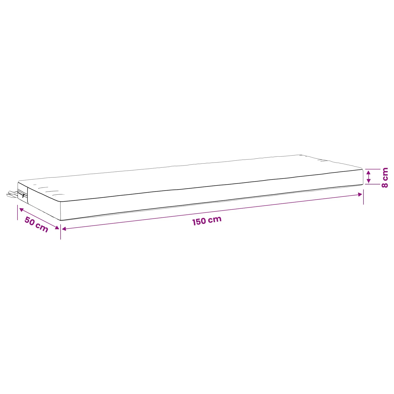 Μαξιλάρι πάγκου SOEST 100% Πολυεστέρας Κρεμ 150 x 50 x 8 εκ - Pakobazaar