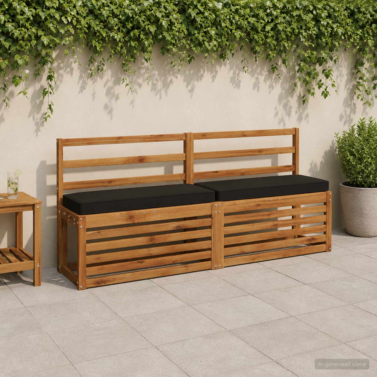 Μαξιλάρι Πάγκου 1 Τεμαχίου VUGHT 100% Πολυεστέρας Μαύρο - Pakobazaar