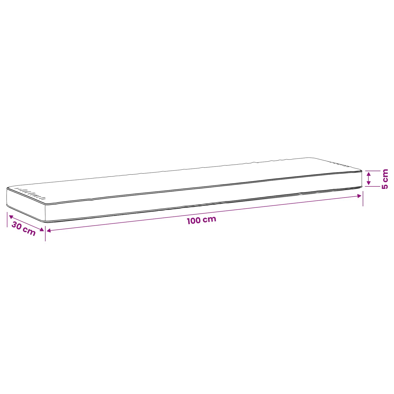 Μαξιλάρι Πάγκου 1 Τεμαχίου VUGHT 100% Πολυεστέρας Σκούρο Μπλε