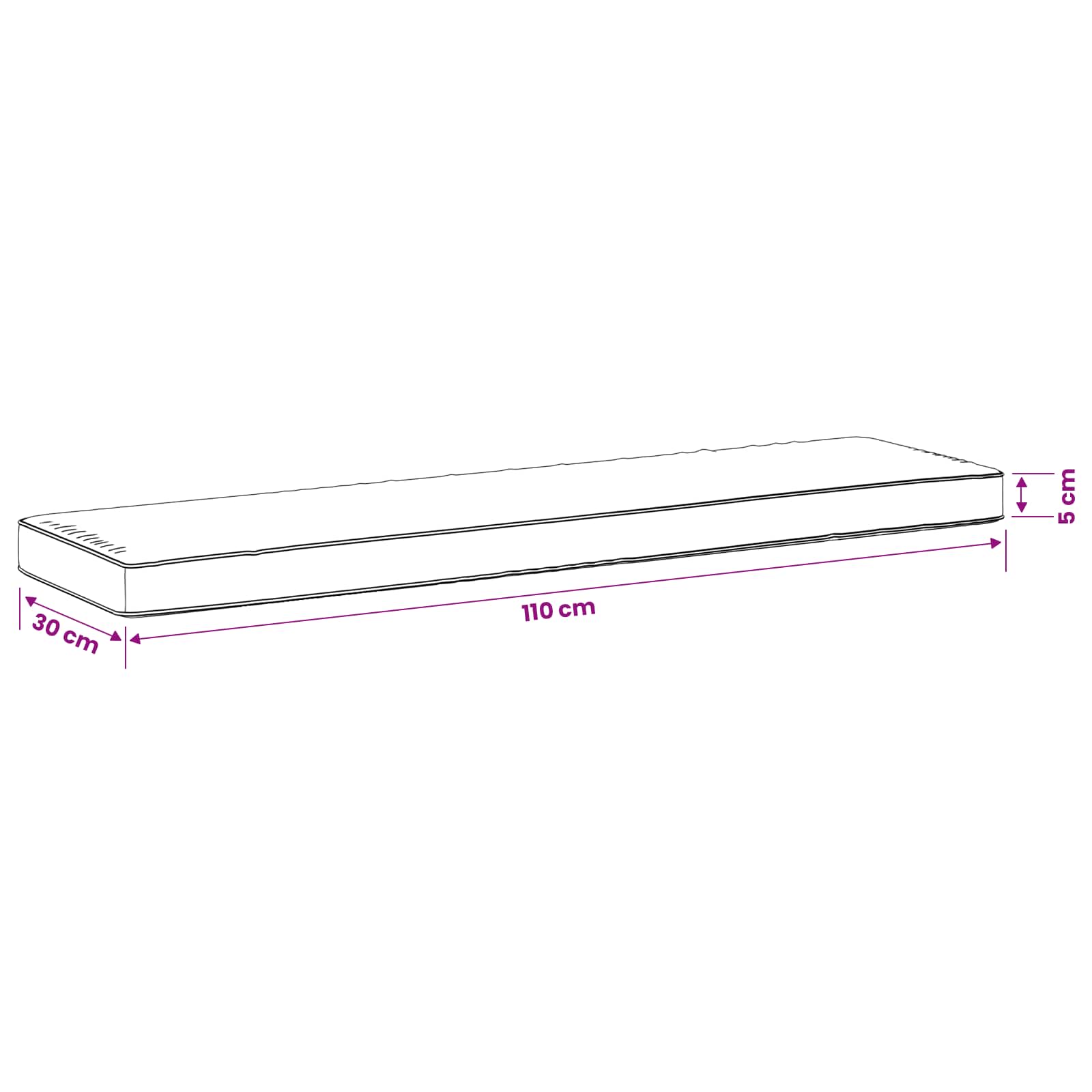 Μαξιλάρια Πάγκου 2 Τεμαχίων VUGHT 2 pcs 100% Πολυεστέρας Γκρι - Pakobazaar