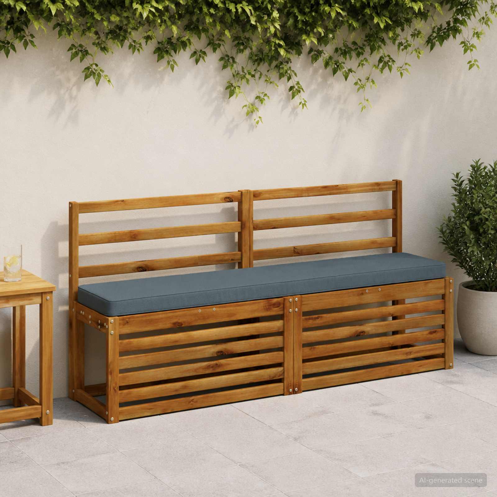 Μαξιλάρια Πάγκου 2 Τεμαχίων VUGHT 2 pcs 100% Πολυεστέρας Μπλε - Pakobazaar