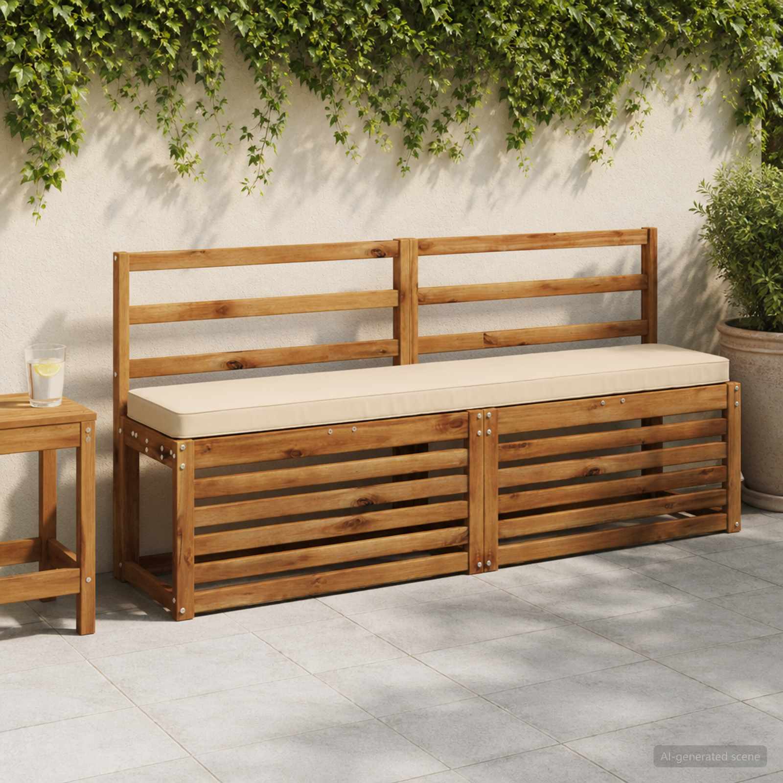 Μαξιλάρια Πάγκου 2 Τεμαχίων VUGHT 2 pcs 100% Πολυεστέρας Κρεμ - Pakobazaar