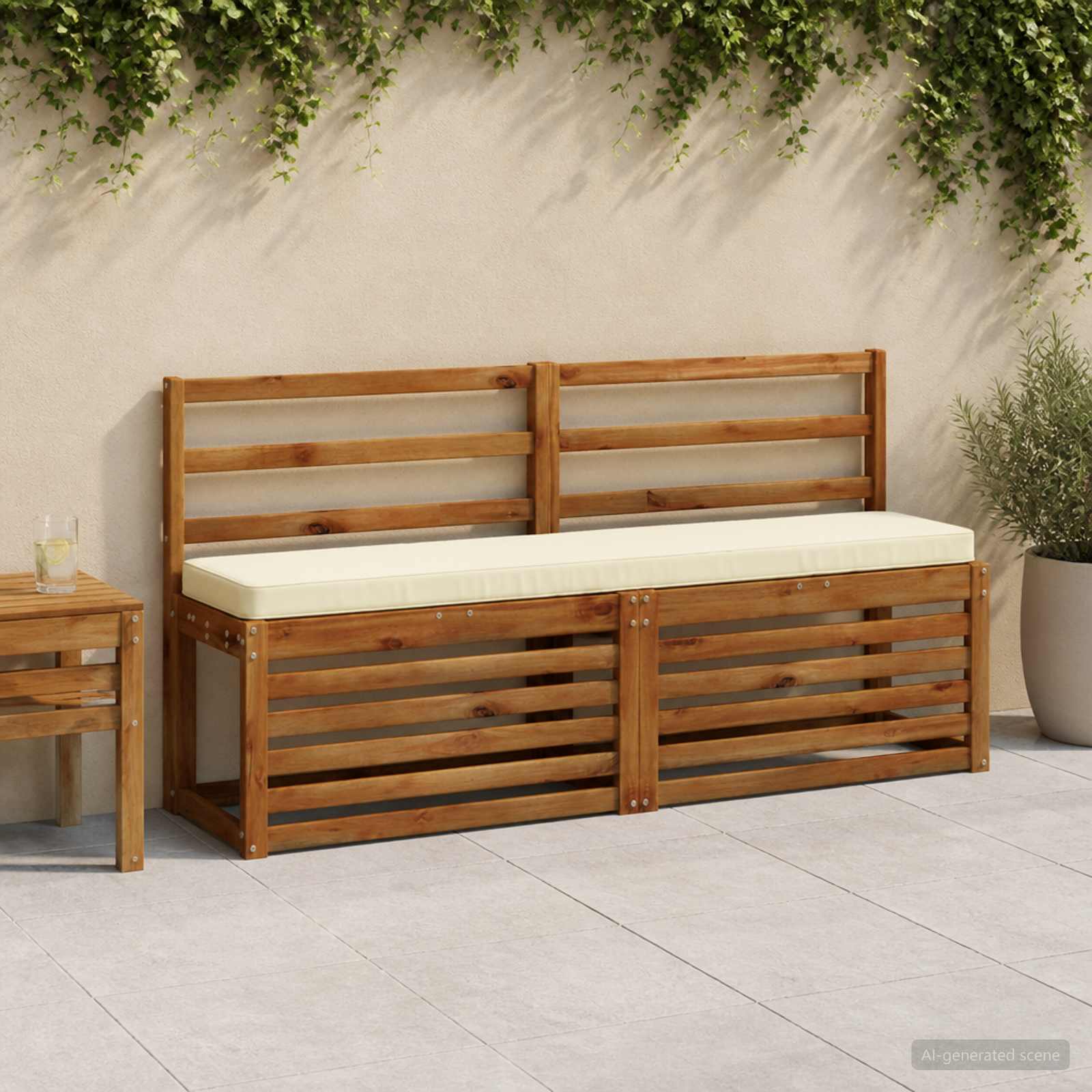 Μαξιλάρια Πάγκου 2 Τεμαχίων VUGHT 2 pcs 100% Πολυεστέρας Κρεμ