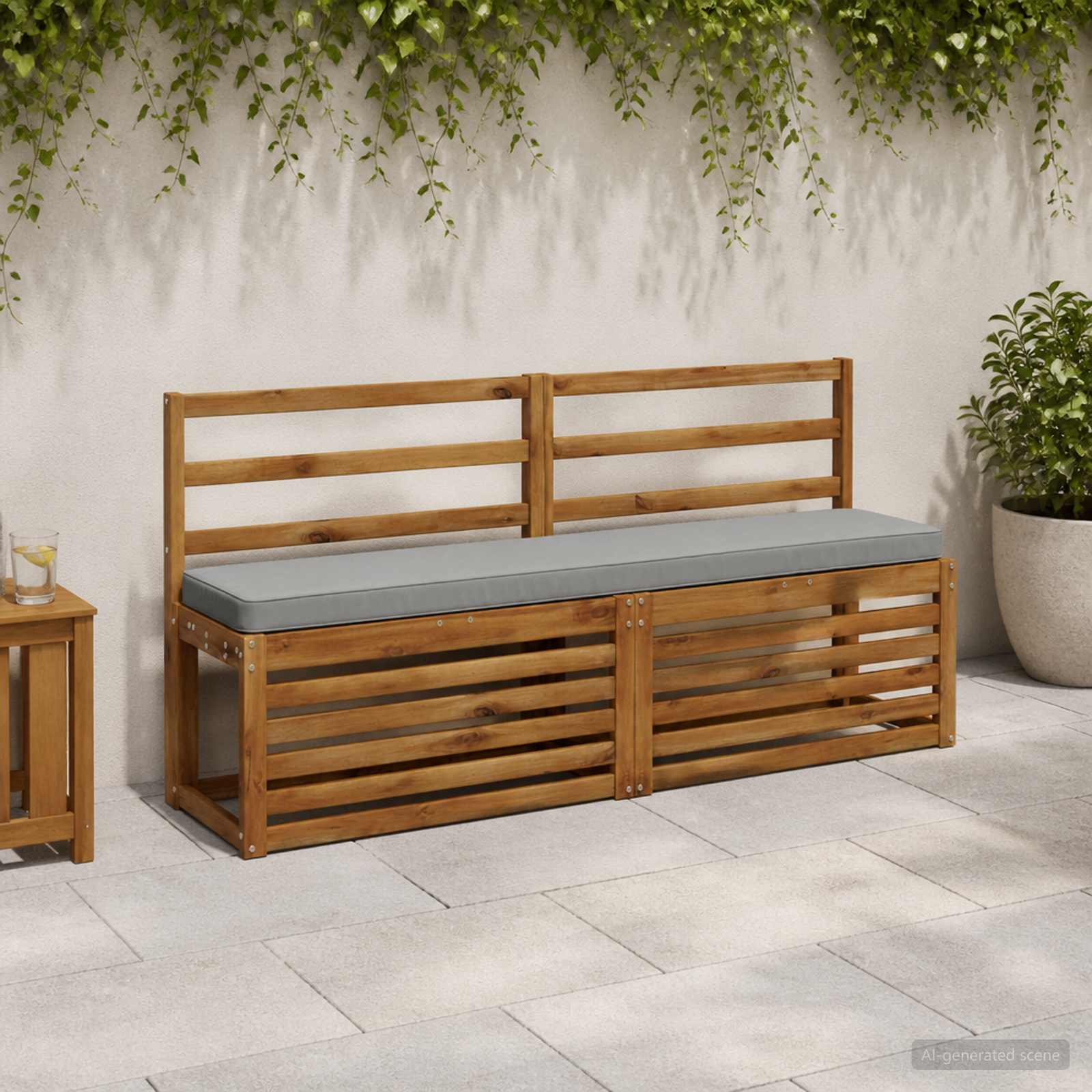 Μαξιλάρια Πάγκου 2 Τεμαχίων VUGHT 2 pcs 100% Πολυεστέρας Γκρι - Pakobazaar