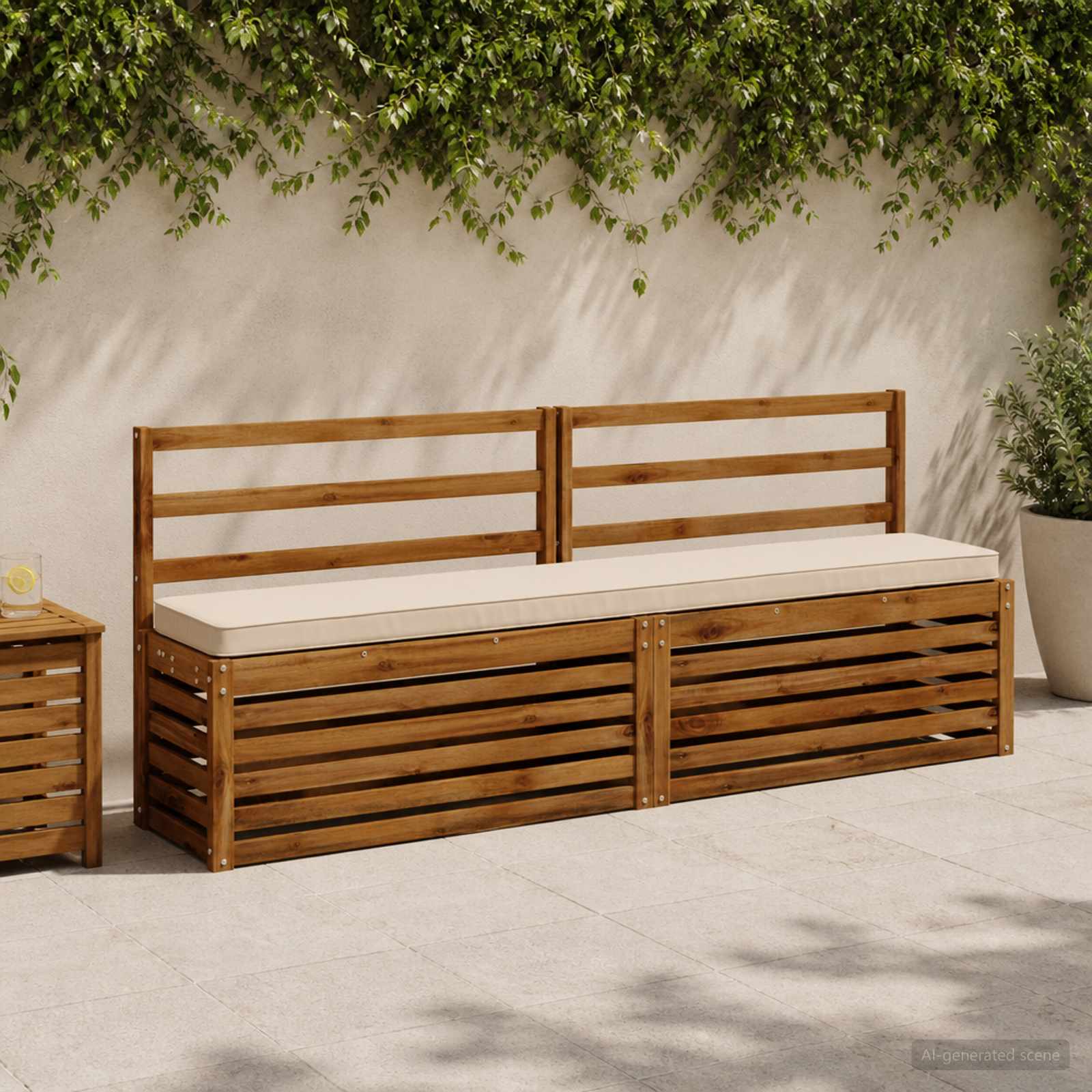 Μαξιλάρια Πάγκου 2 Τεμαχίων VUGHT 2 pcs 100% Πολυεστέρας Κρεμ - Pakobazaar