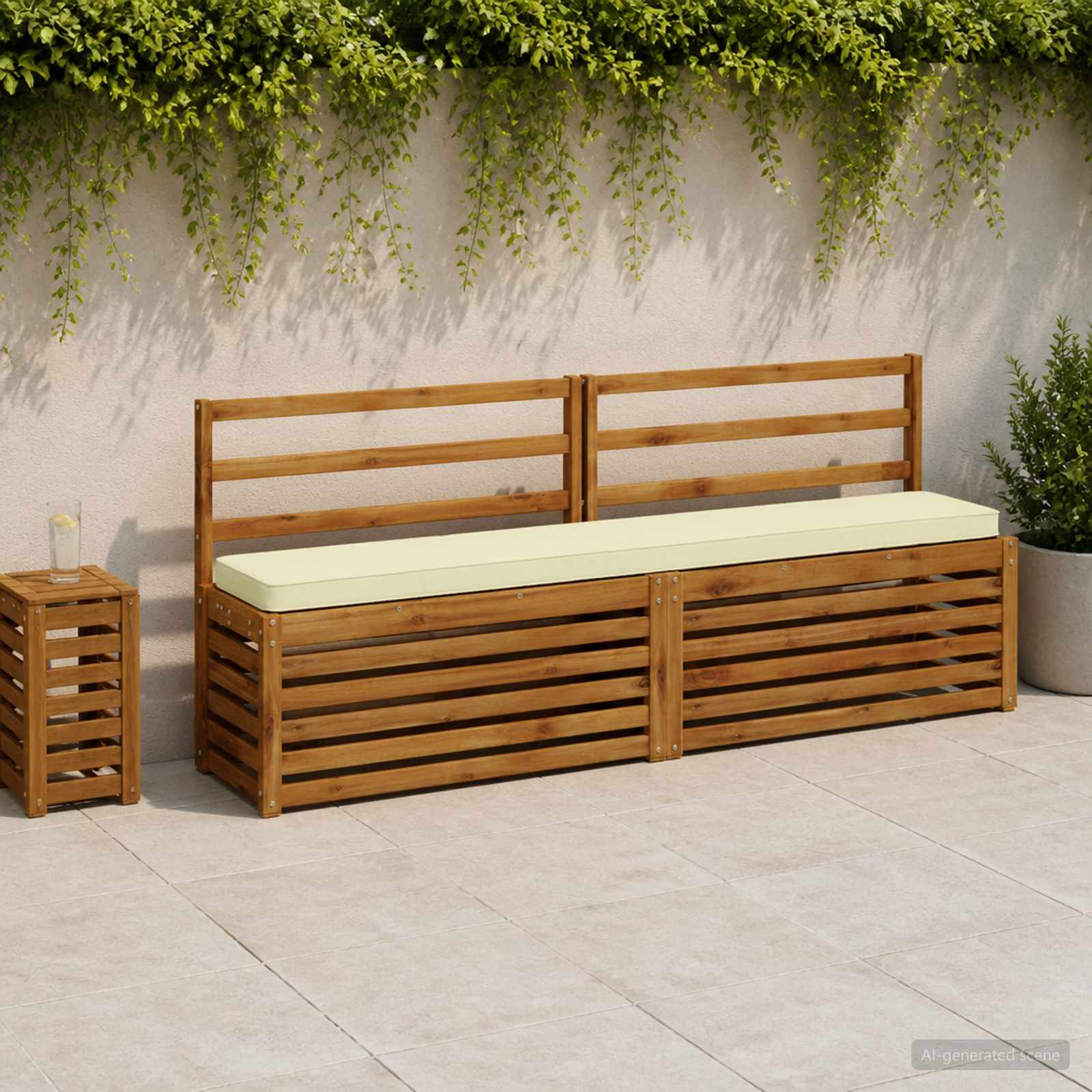 Μαξιλάρια Πάγκου 2 Τεμαχίων VUGHT 2 pcs 100% Πολυεστέρας Κρεμ - Pakobazaar