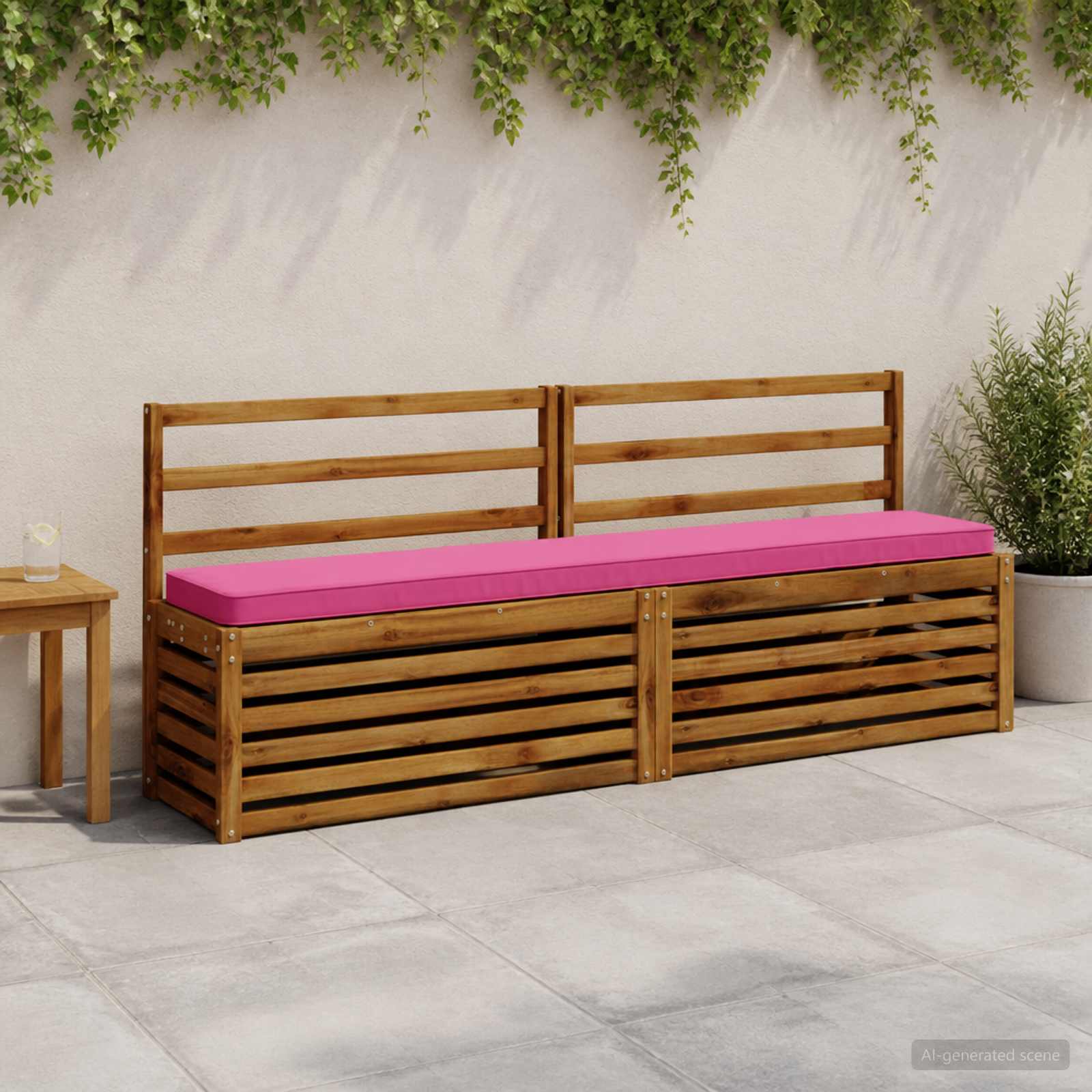 Μαξιλάρια Πάγκου 2 Τεμαχίων VUGHT 2 pcs 100% Πολυεστέρας Ροζ