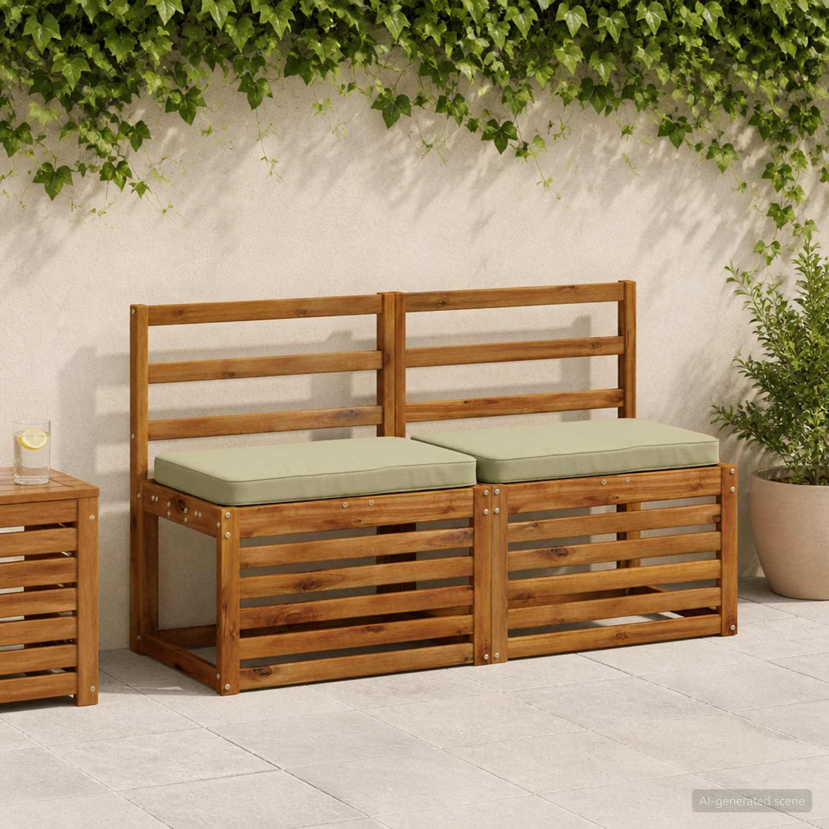 Μαξιλάρια Πάγκου 2 Τεμαχίων VUGHT 2 pcs 100% Πολυεστέρας - Pakobazaar
