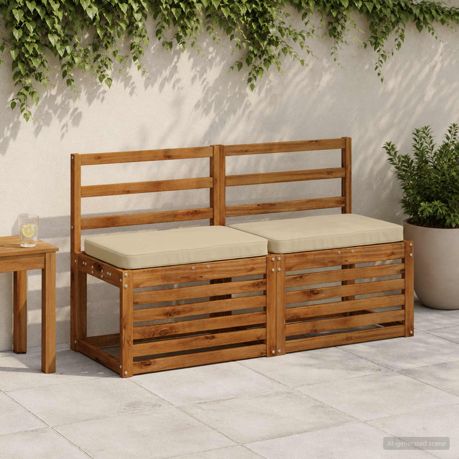 Μαξιλάρι Πάγκου 1 Τεμαχίου VUGHT 100% Πολυεστέρας Μπεζ - Pakobazaar